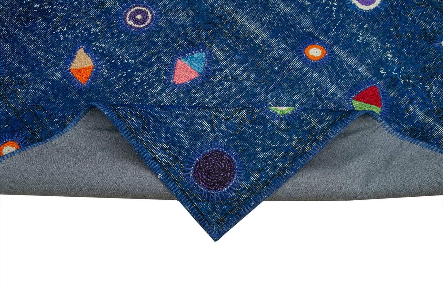 6x9 Blue Modern Patchwork Rug - 30949