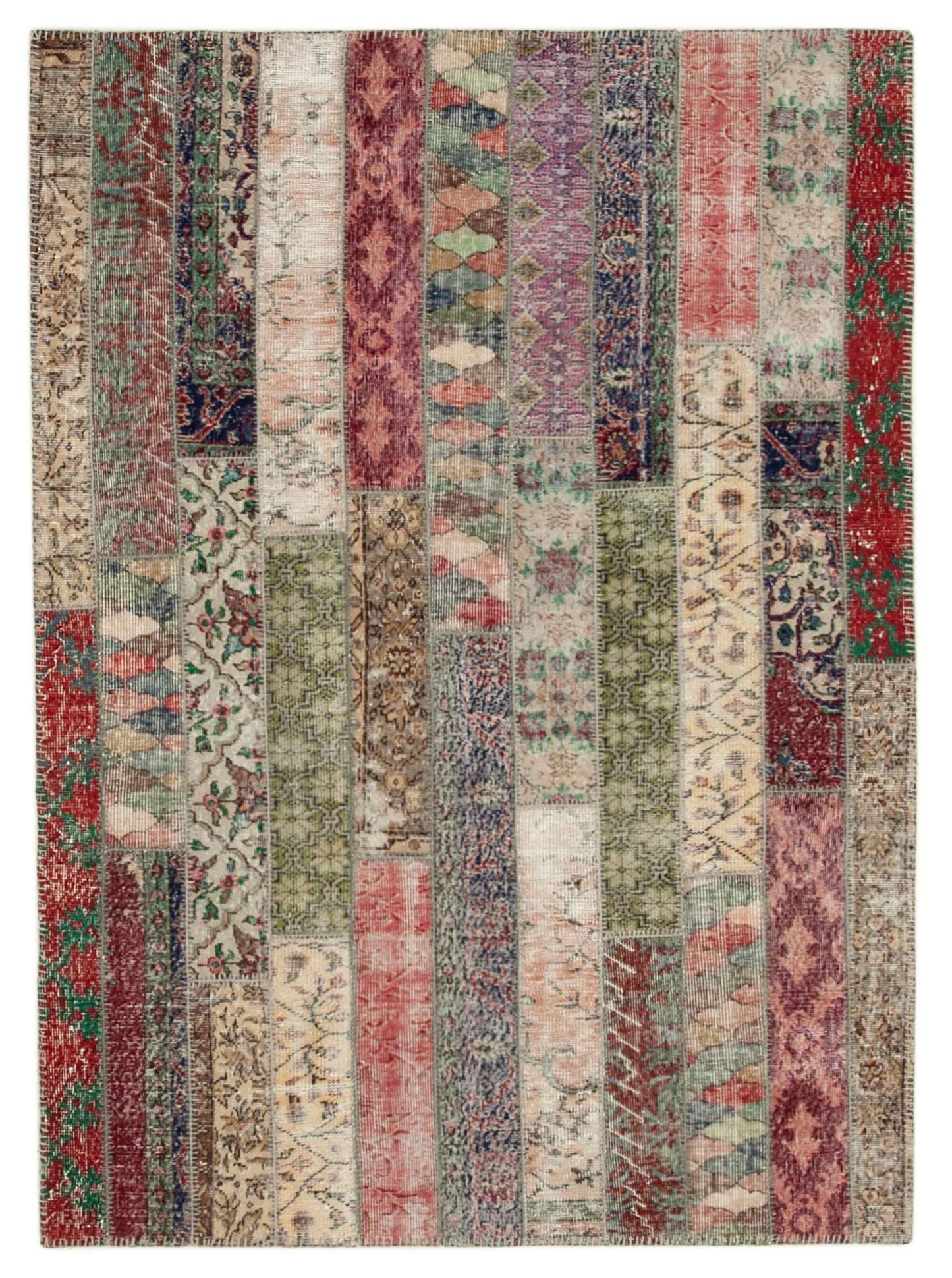 6x8 Multicolor Modern Patchwork Rug - 30986