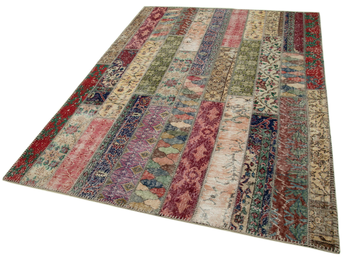 6x8 Multicolor Modern Patchwork Rug - 30986