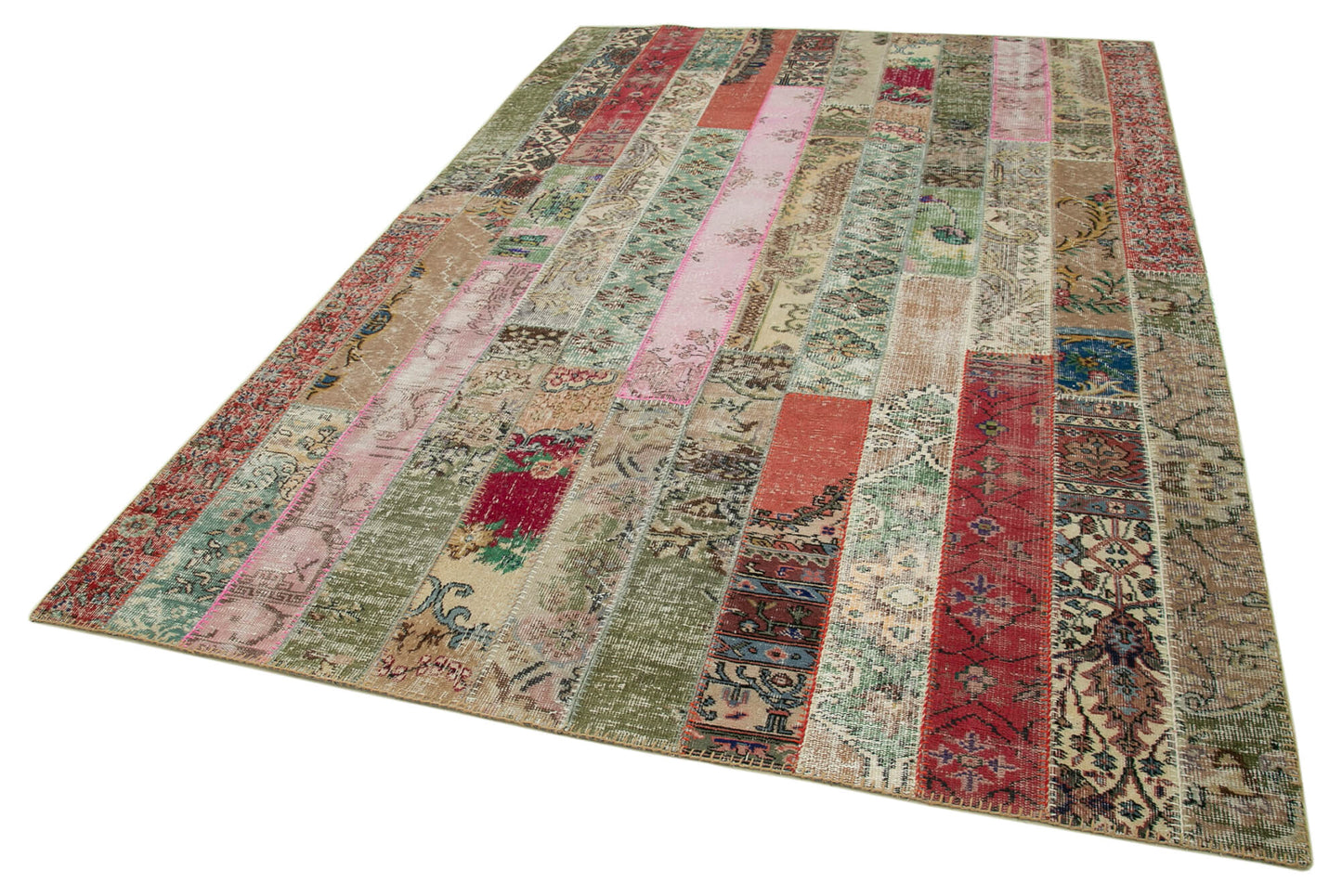 7x10 Multicolor Modern Patchwork Rug - 30989