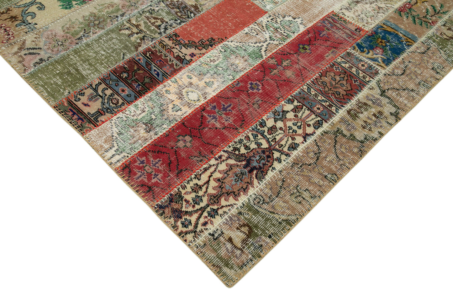 7x10 Multicolor Modern Patchwork Rug - 30989