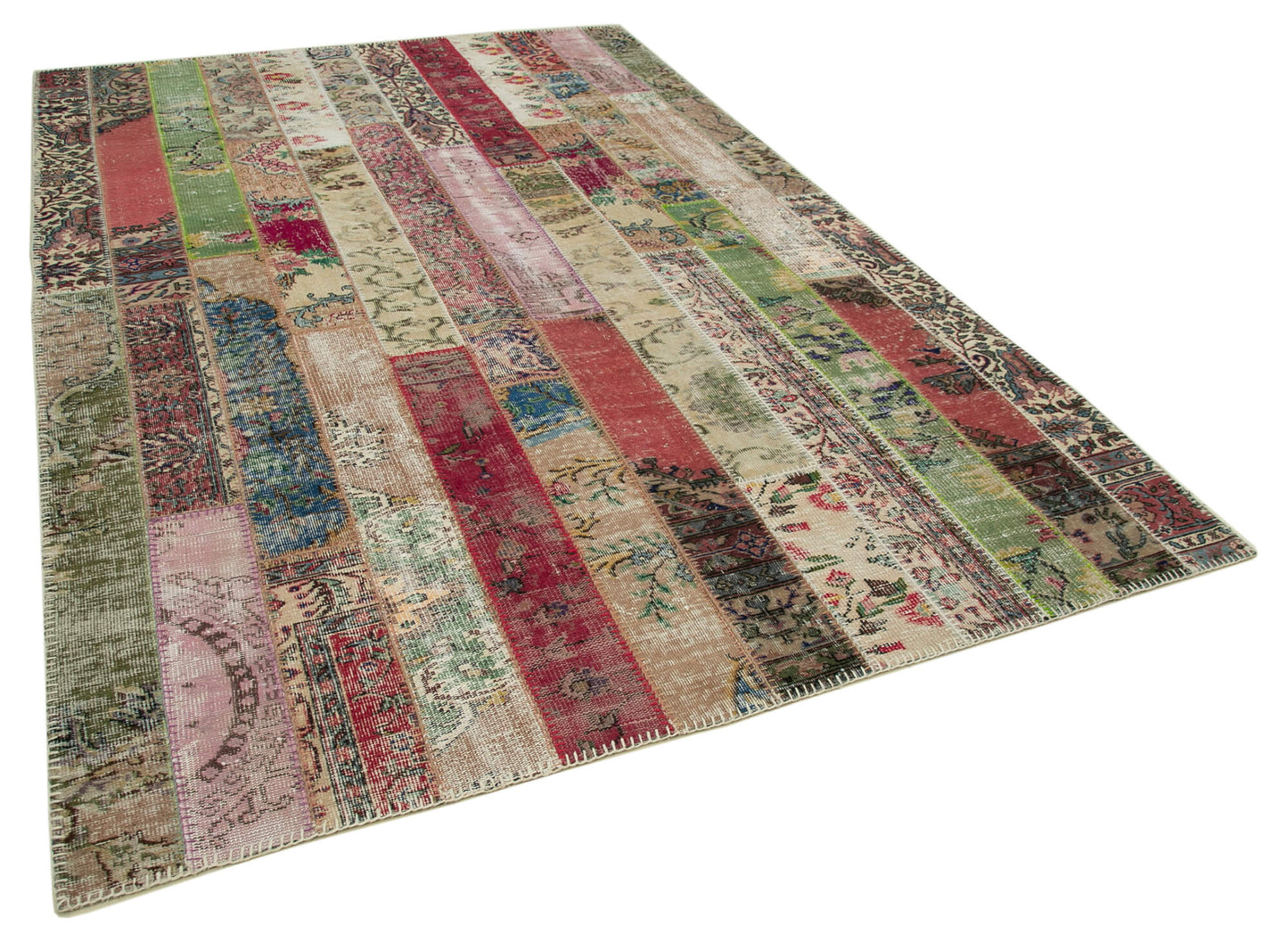 7x10 Multicolor Modern Patchwork Rug - 30990