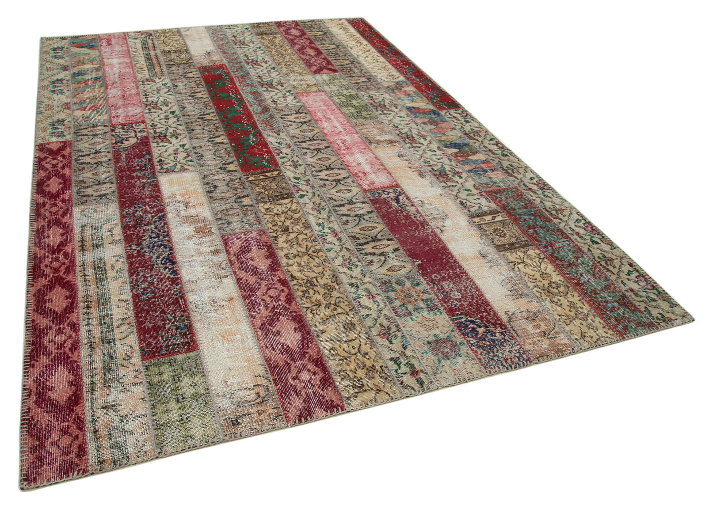 7x10 Multicolor Modern Patchwork Rug - 30997