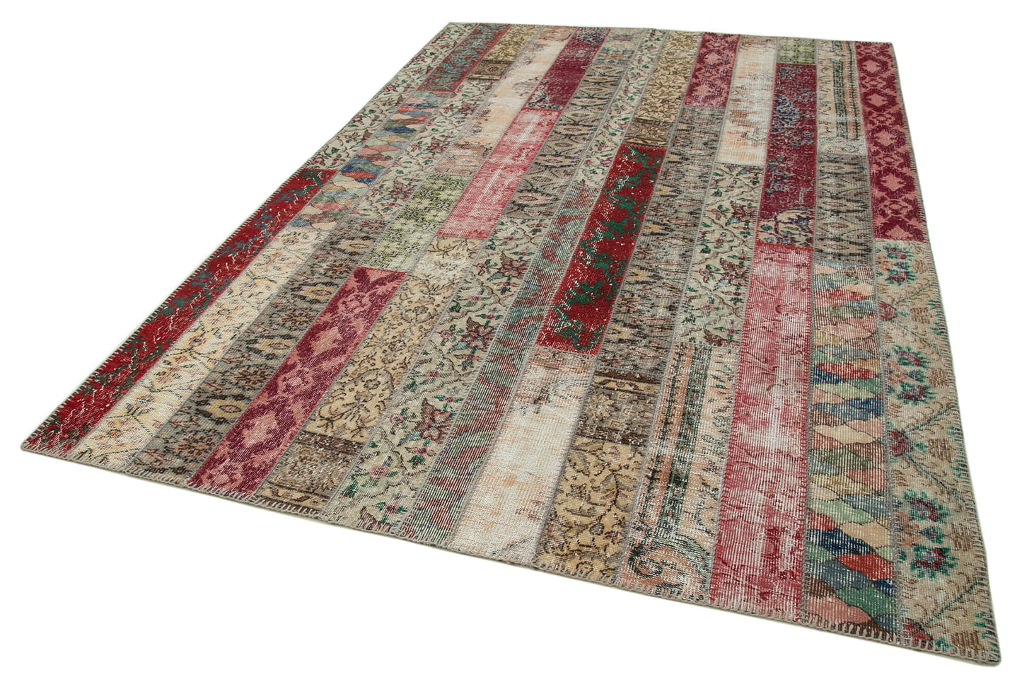 7x10 Multicolor Modern Patchwork Rug - 30997