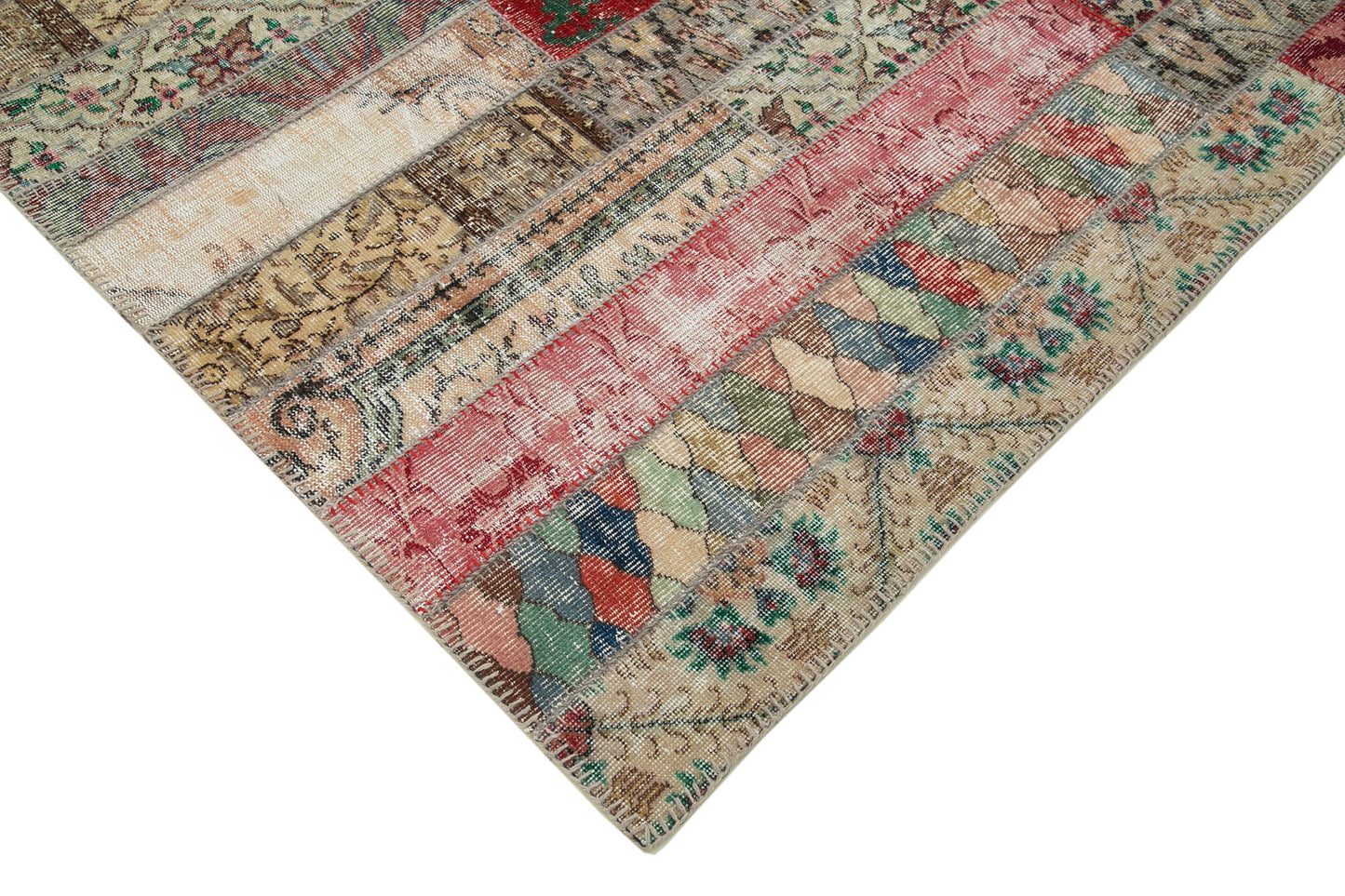 7x10 Multicolor Modern Patchwork Rug - 30997
