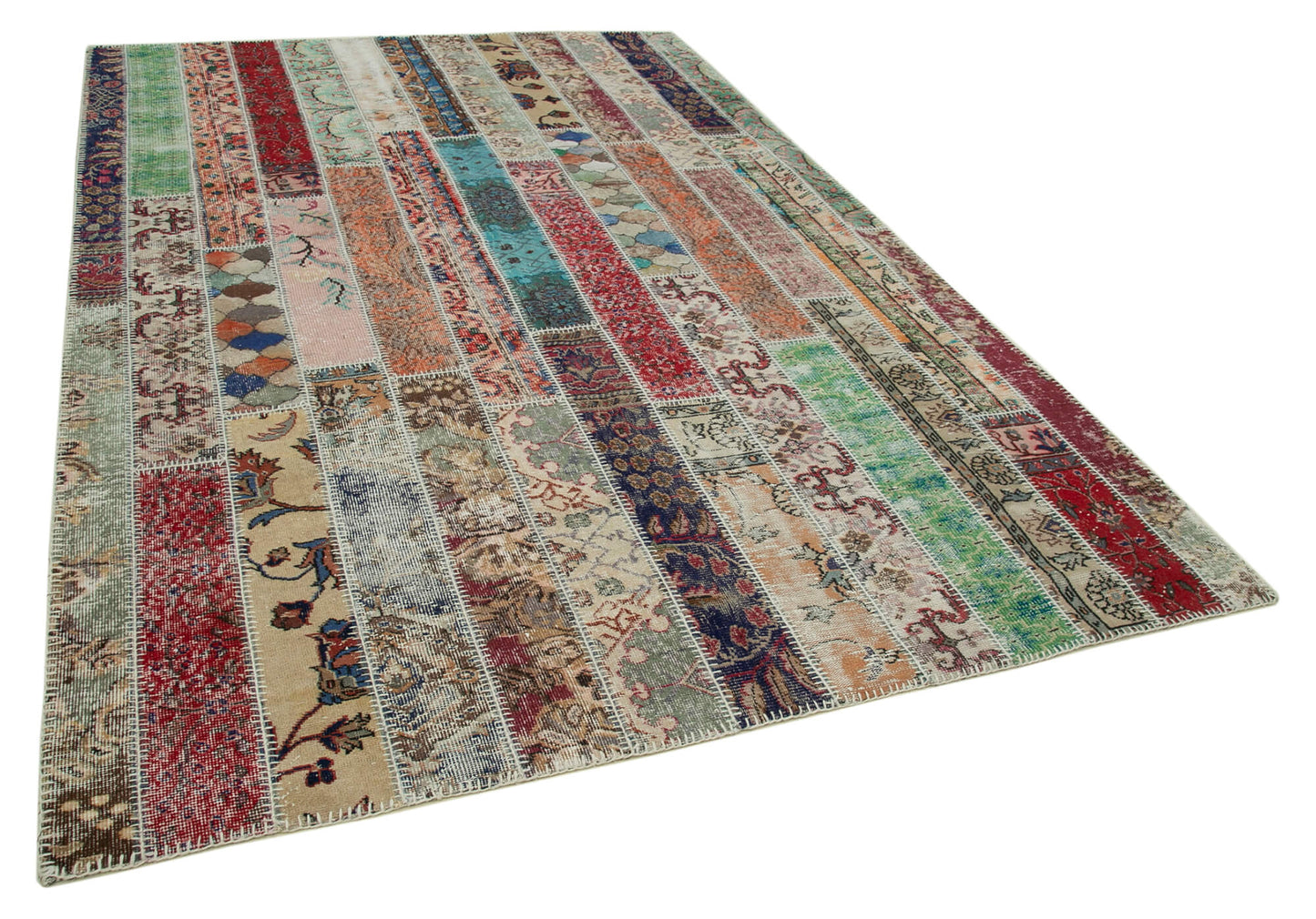 7x10 Multicolor Modern Patchwork Rug - 30999
