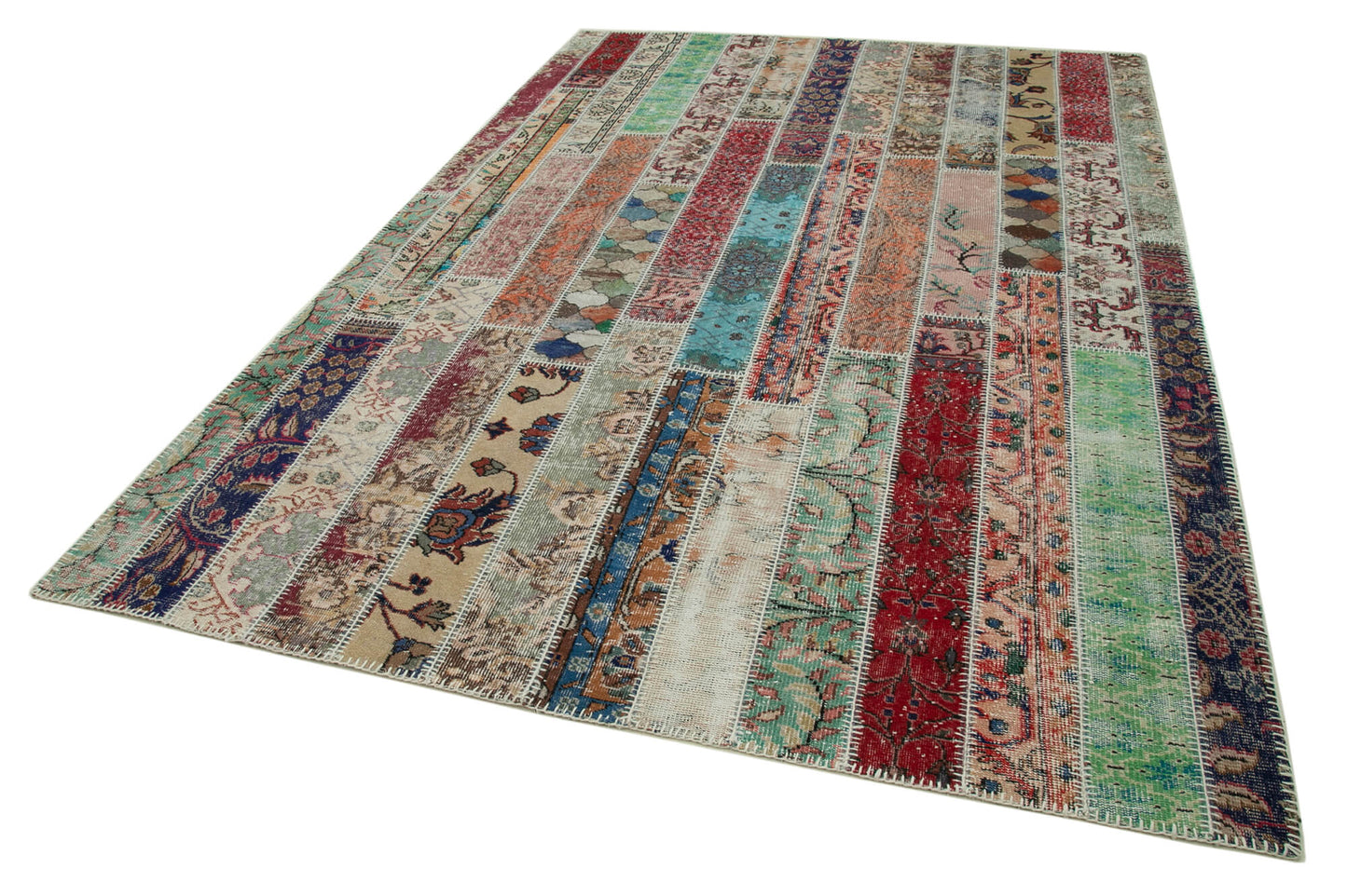 7x10 Multicolor Modern Patchwork Rug - 30999