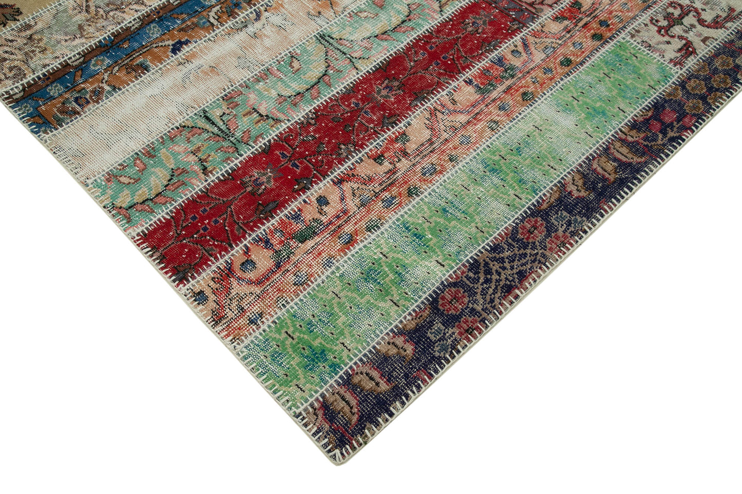 7x10 Multicolor Modern Patchwork Rug - 30999