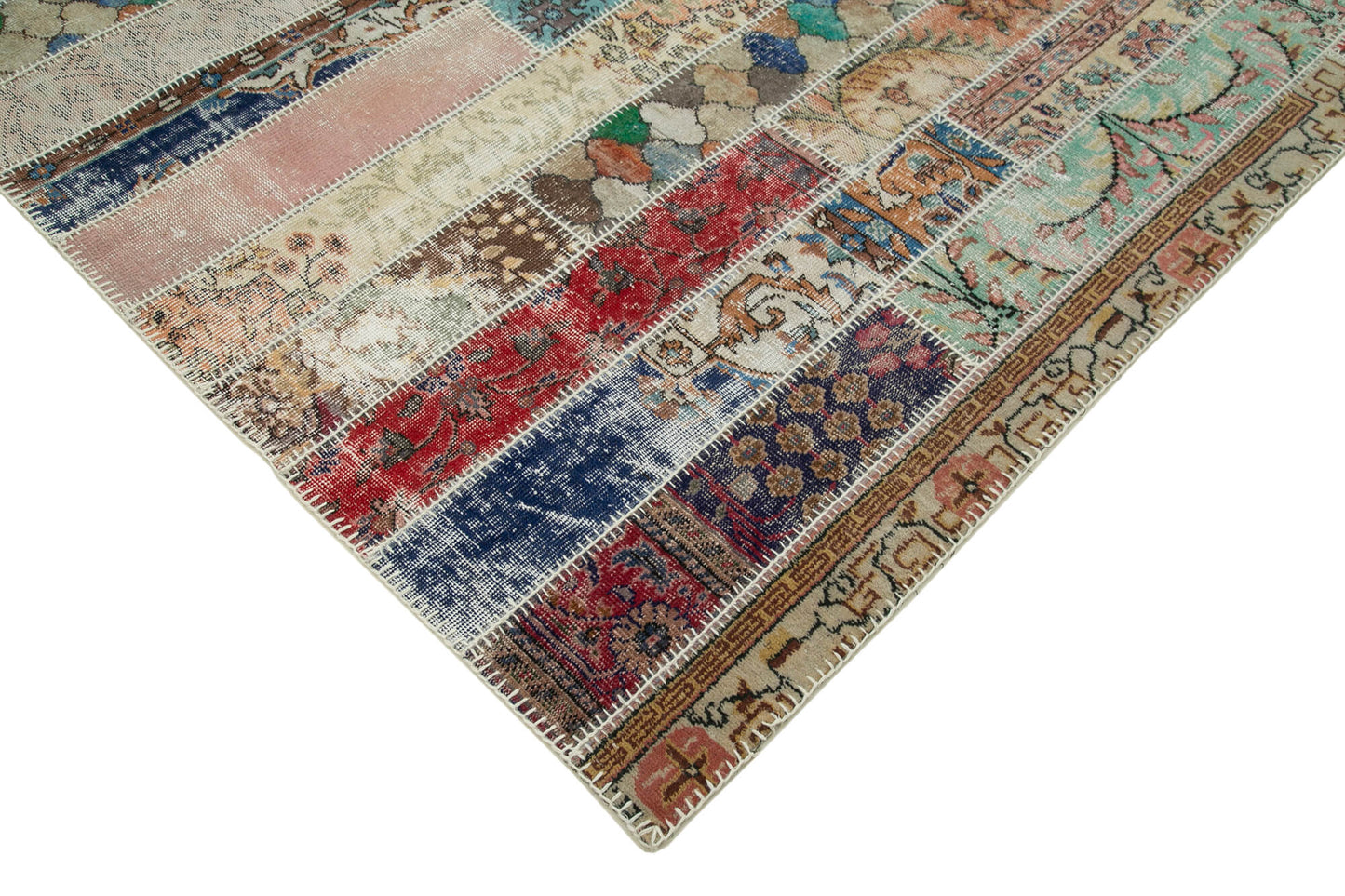 7x10 Multicolor Modern Patchwork Rug - 31001