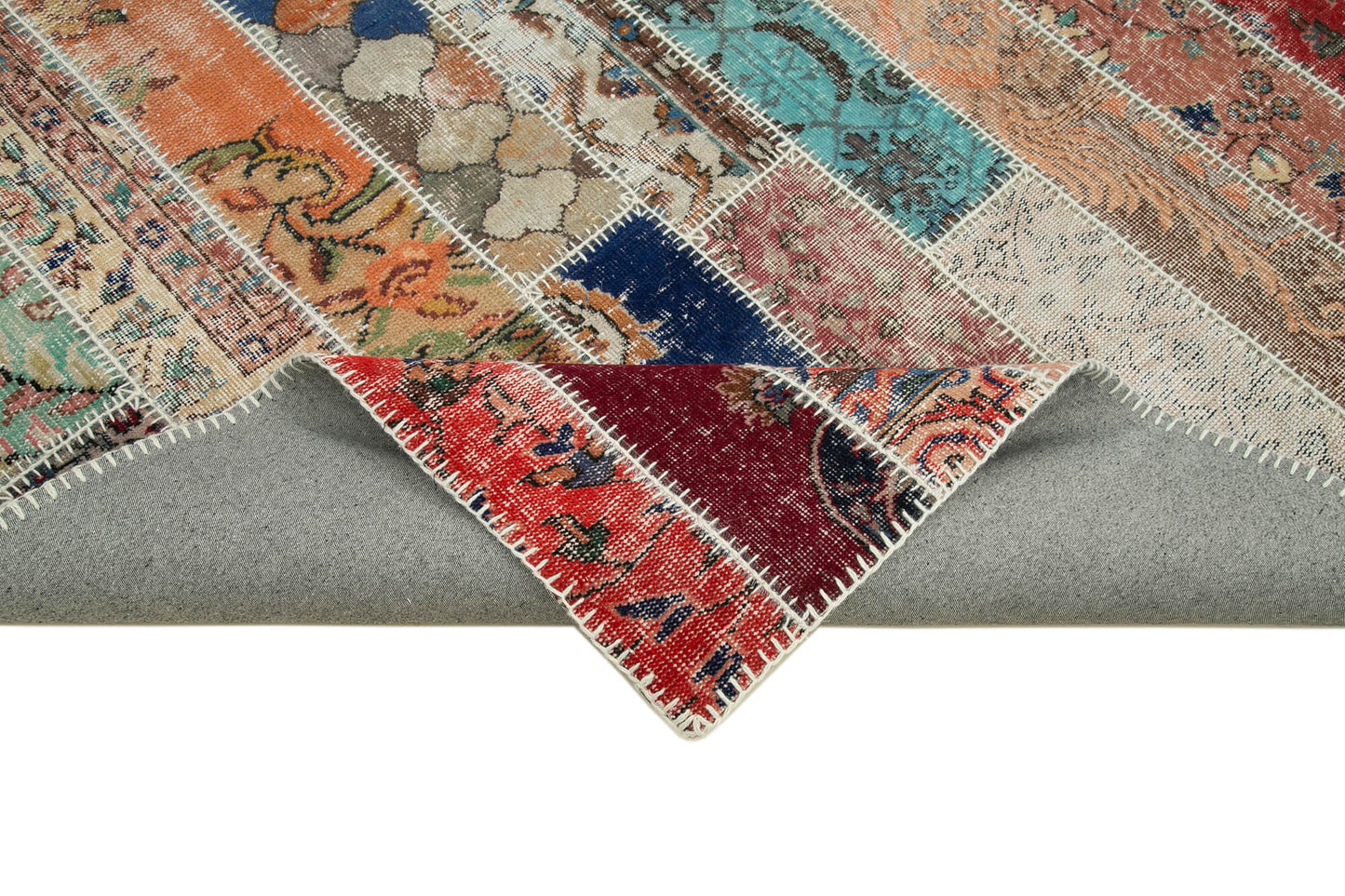 7x10 Multicolor Modern Patchwork Rug - 31001