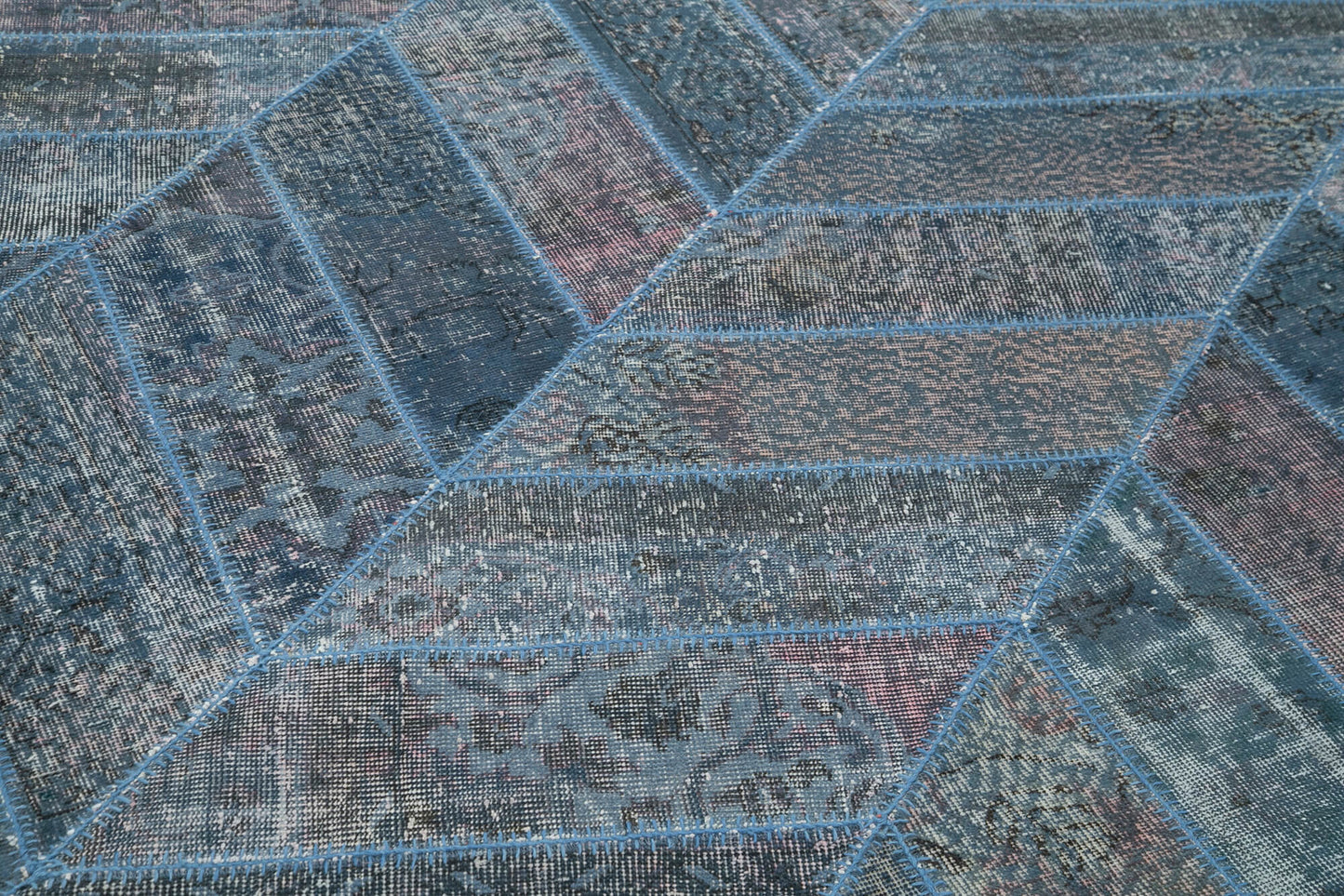 6x10 Blue Modern Patchwork Rug - 31017