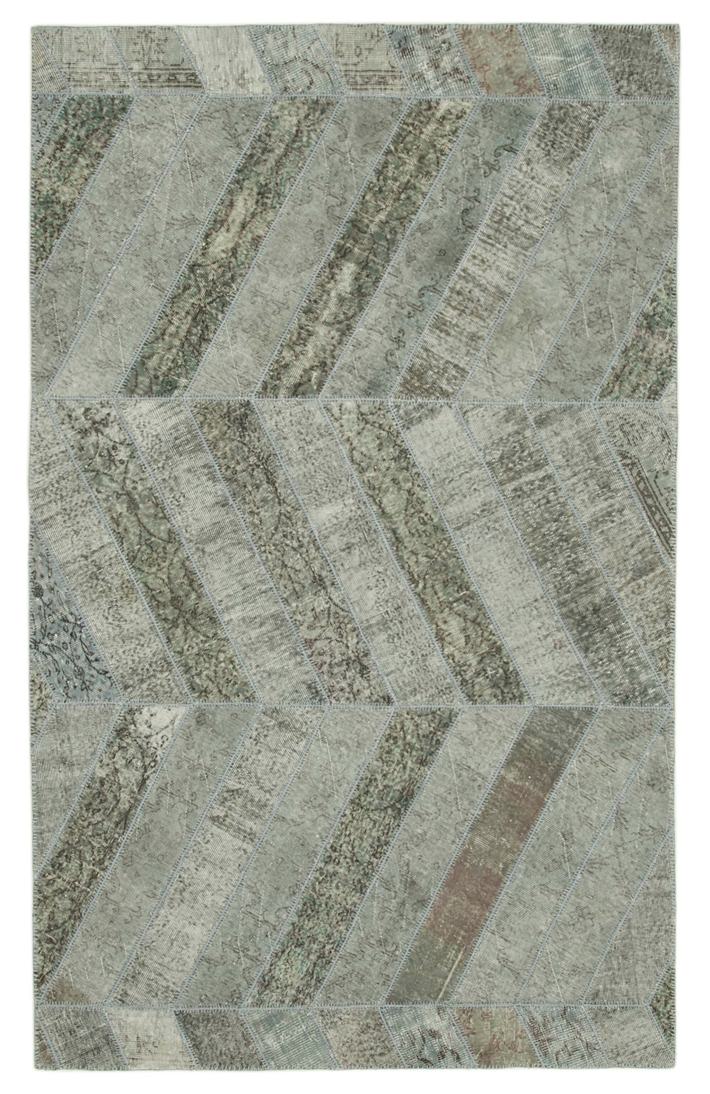 6x10 Grey Modern Patchwork Rug - 31030