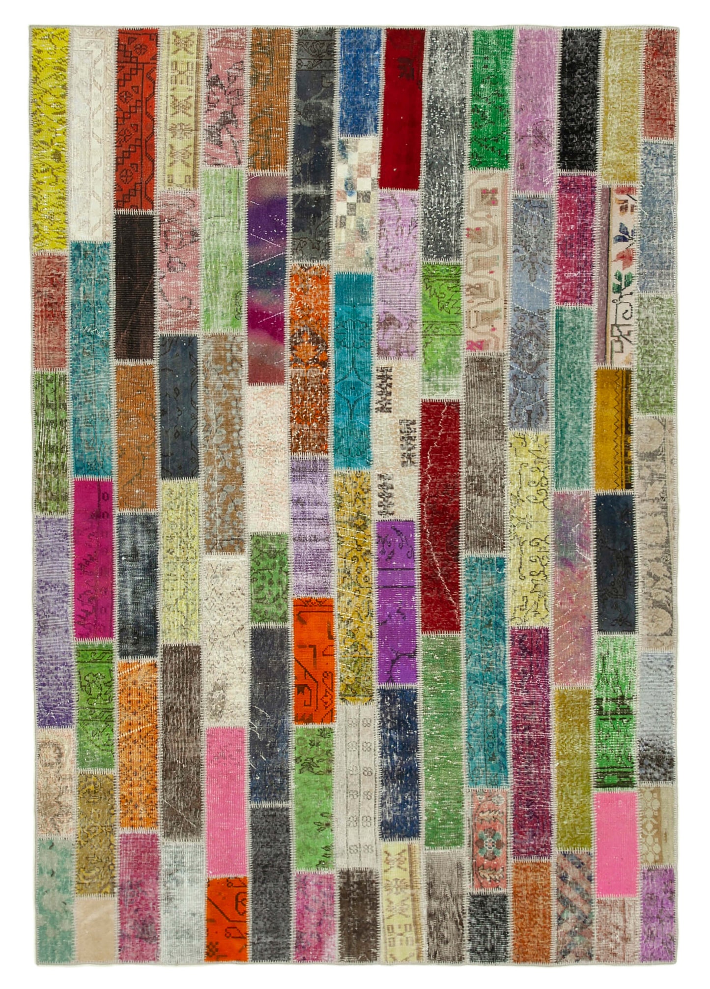 7x10 Multicolor Modern Patchwork Rug - 31038
