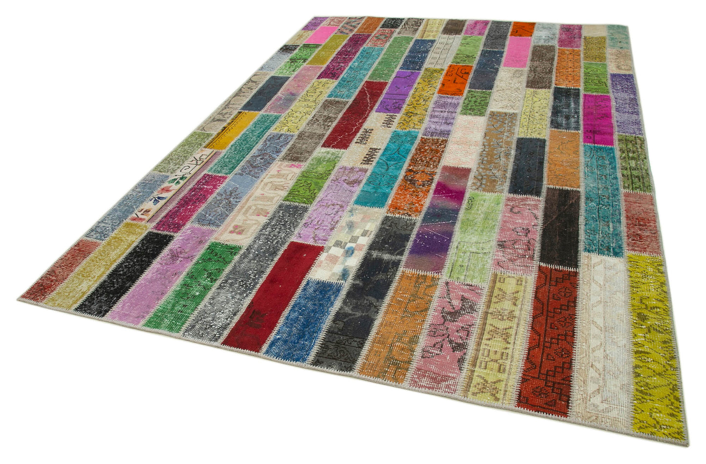 7x10 Multicolor Modern Patchwork Rug - 31038