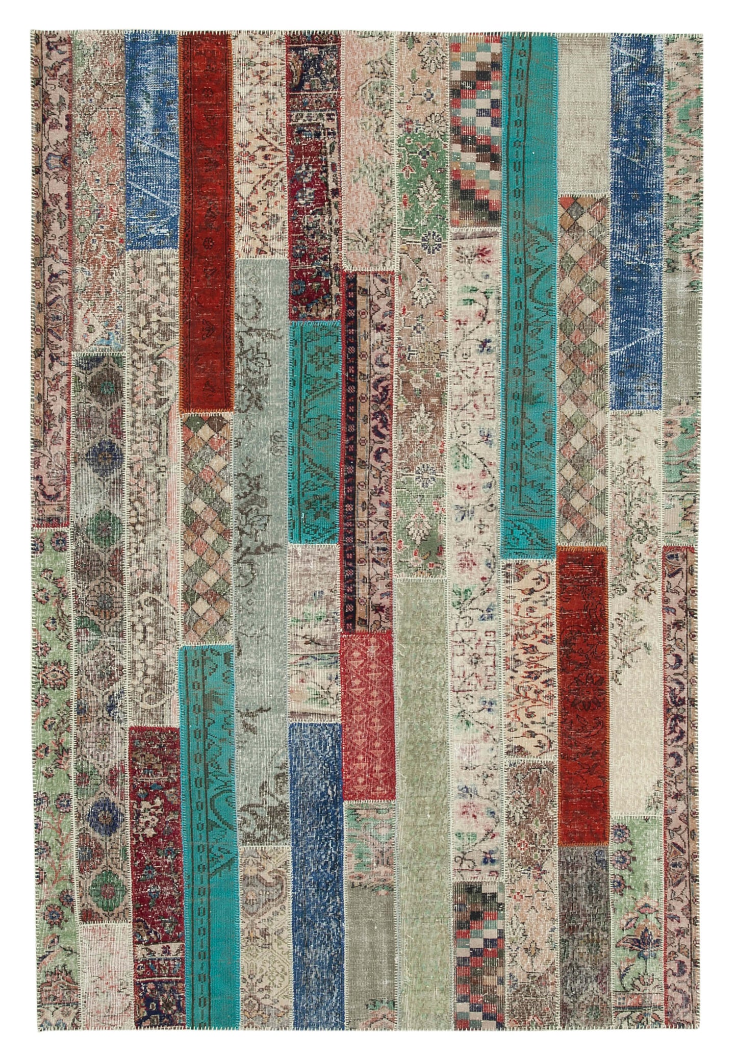 7x10 Multicolor Modern Patchwork Rug - 31045