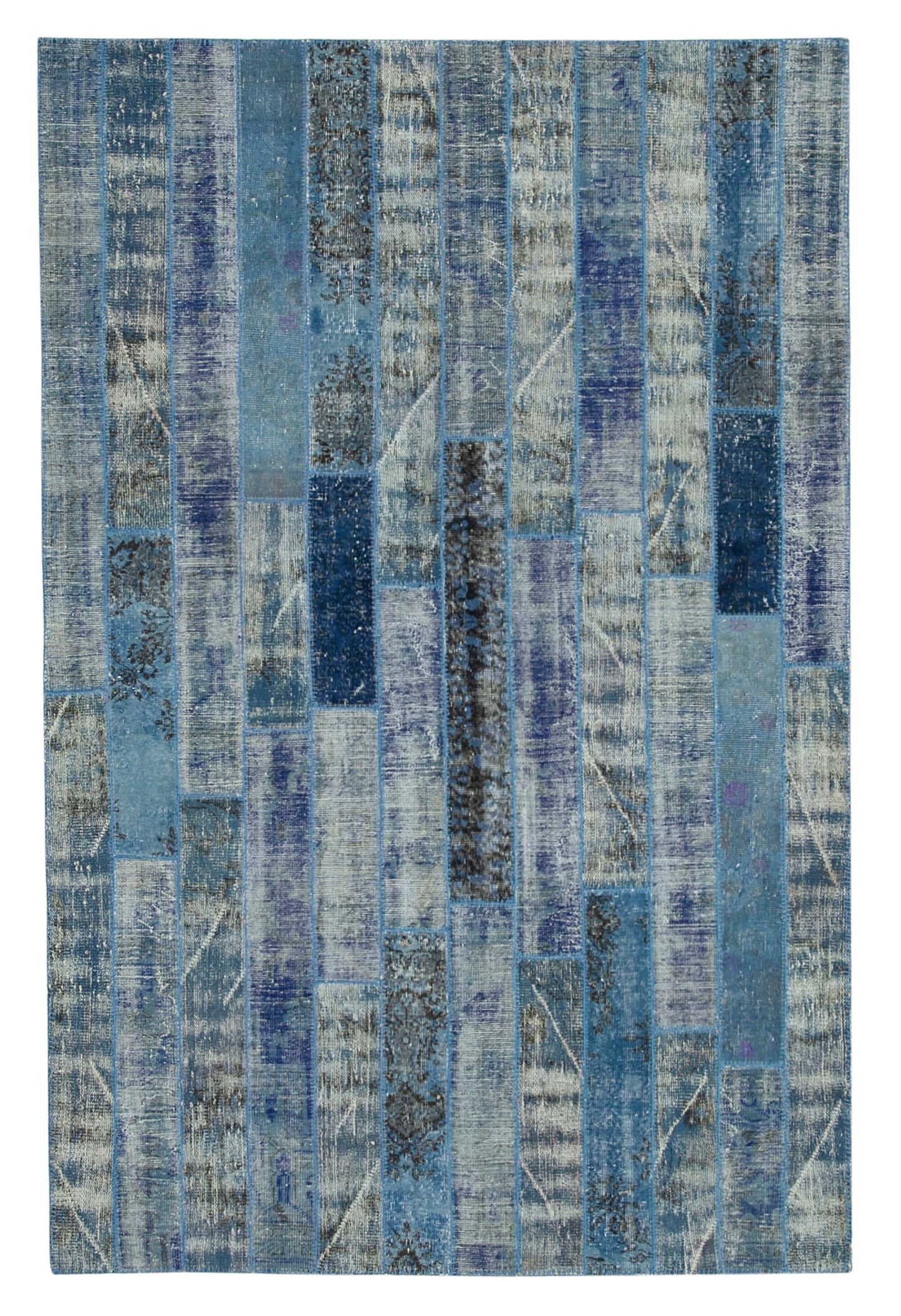 6x10 Blue Modern Patchwork Rug - 31053