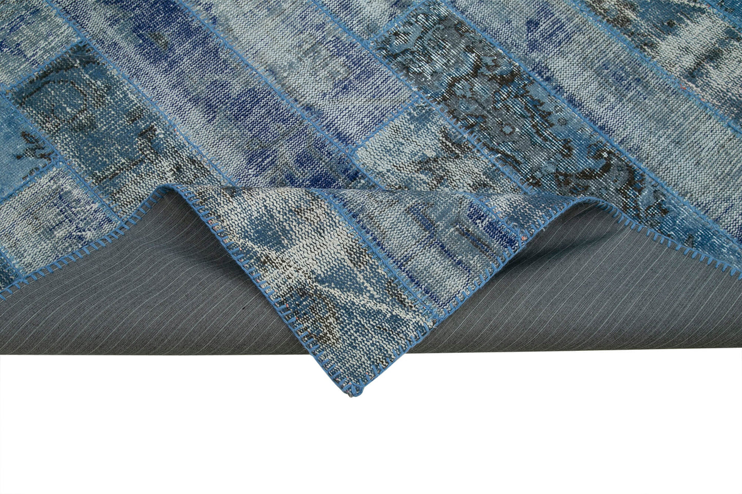 6x10 Blue Modern Patchwork Rug - 31053