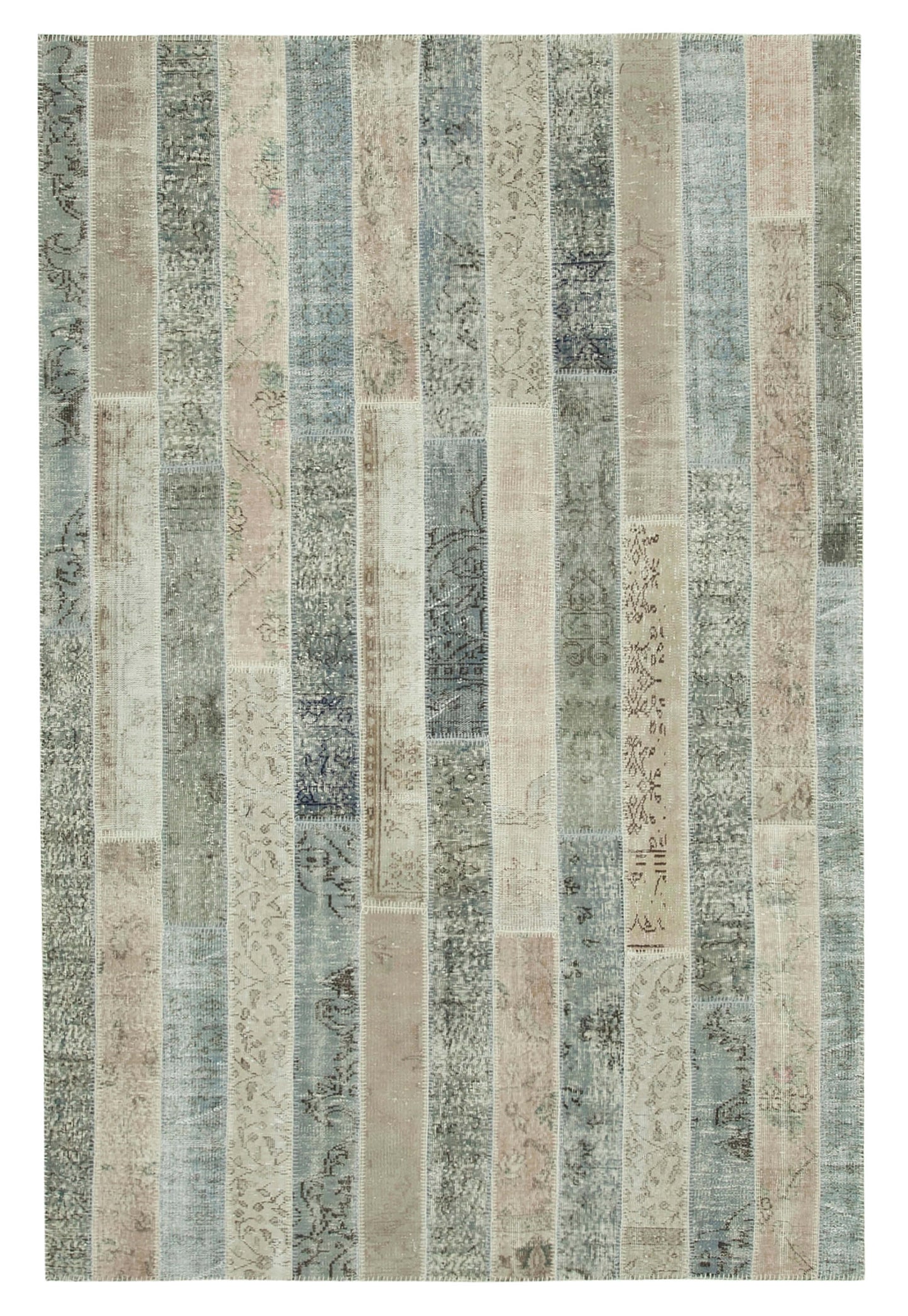7x10 Grey Modern Patchwork Rug - 31059