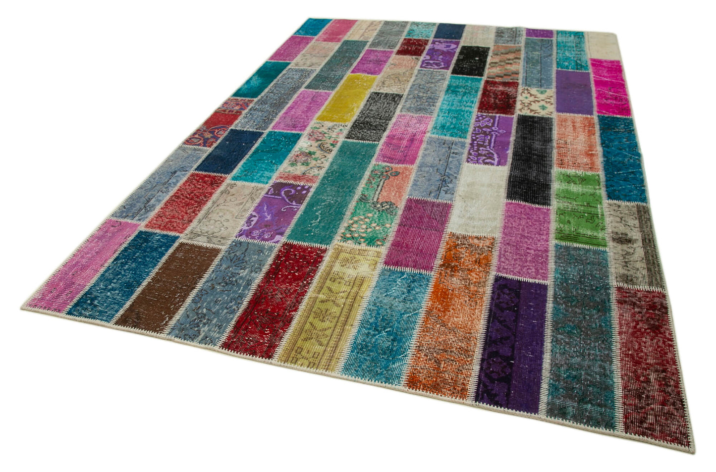 6x10 Multicolor Modern Patchwork Rug - 31062