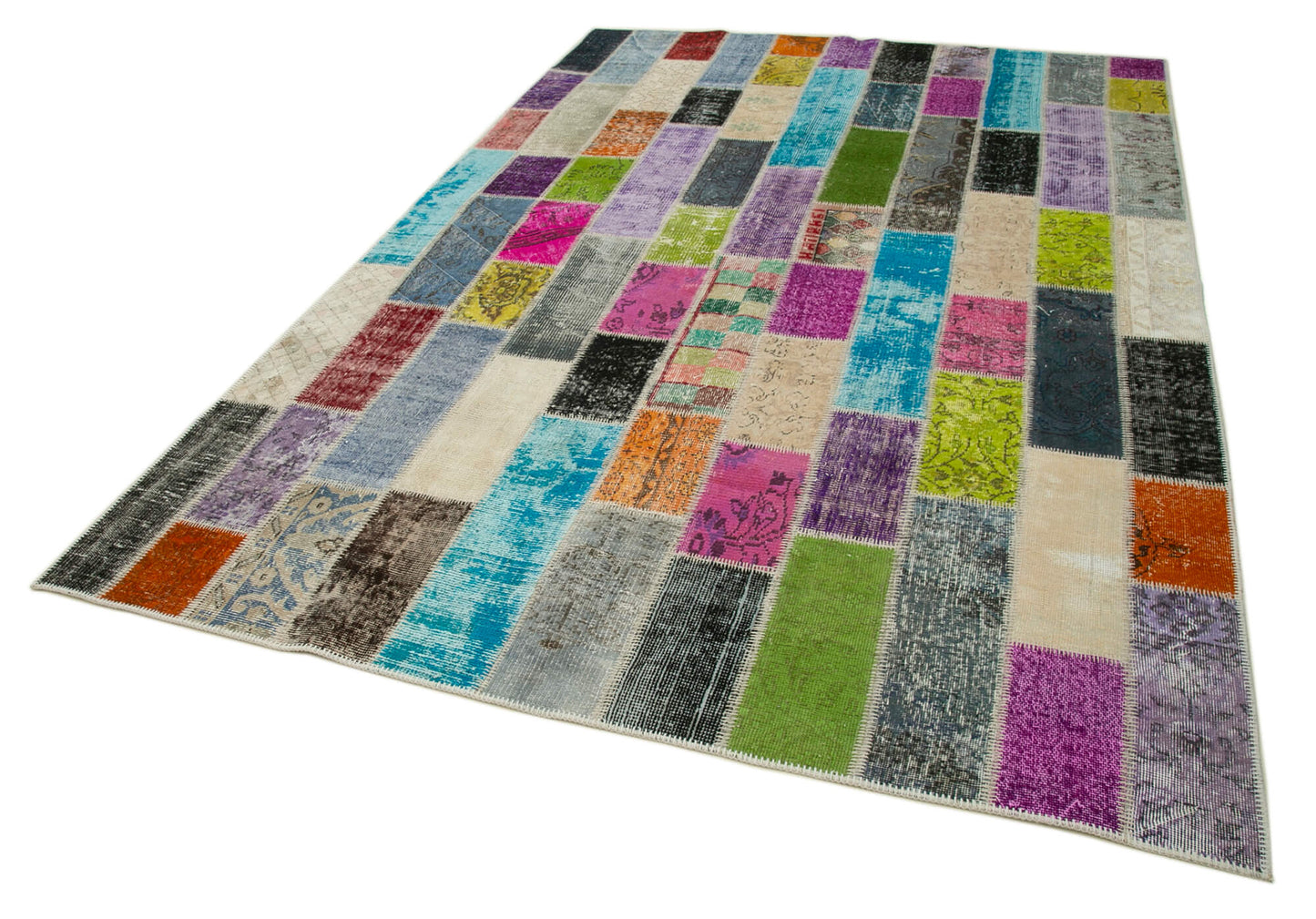 7x10 Multicolor Modern Patchwork Rug - 31073