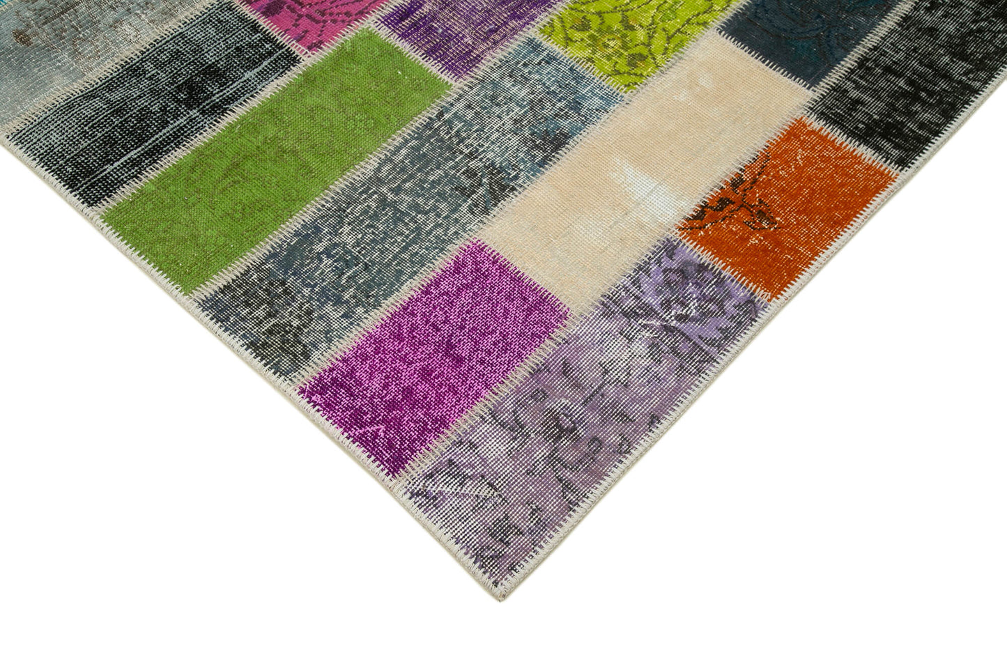 7x10 Multicolor Modern Patchwork Rug - 31073