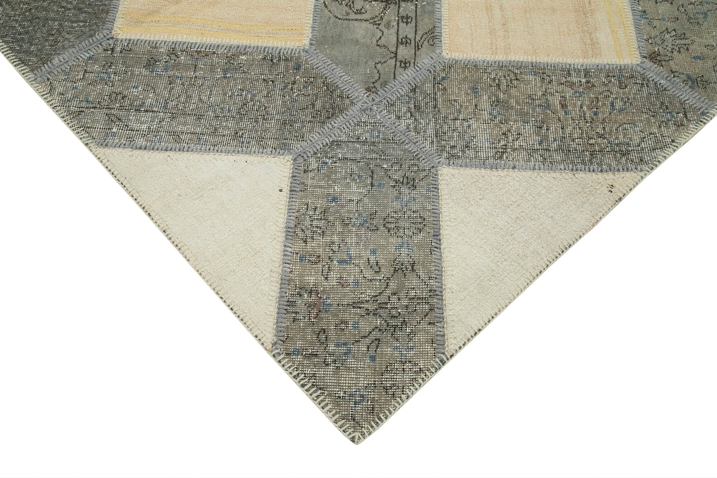 6x10 Grey Modern Patchwork Rug - 31088