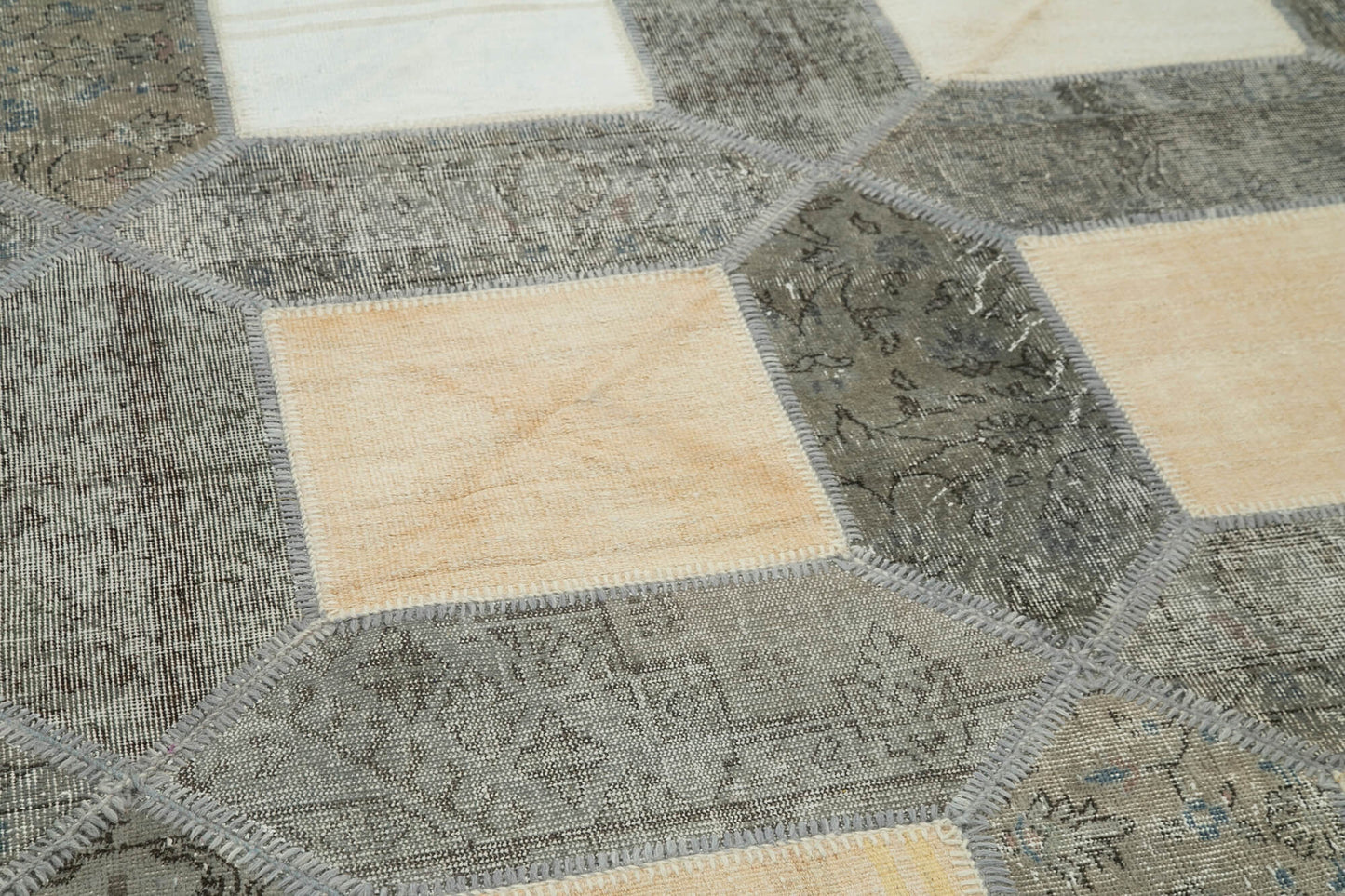 6x10 Grey Modern Patchwork Rug - 31088