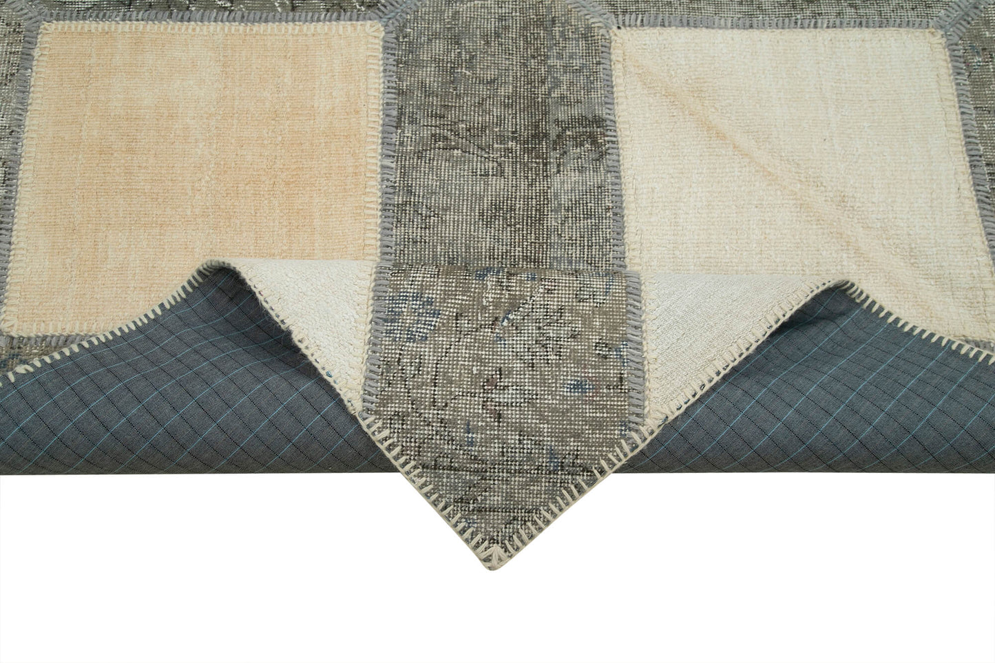 6x10 Grey Modern Patchwork Rug - 31088