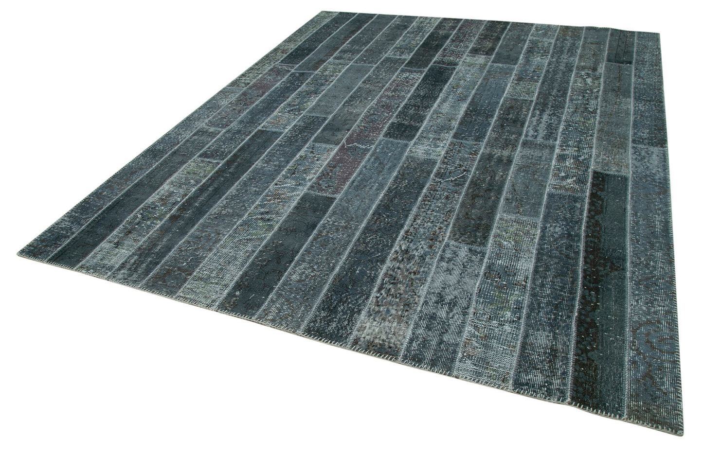 8x10 Grey Modern Patchwork Rug - 31128