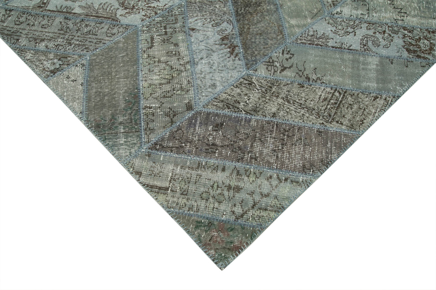 8x10 Grey Modern Patchwork Rug - 31138