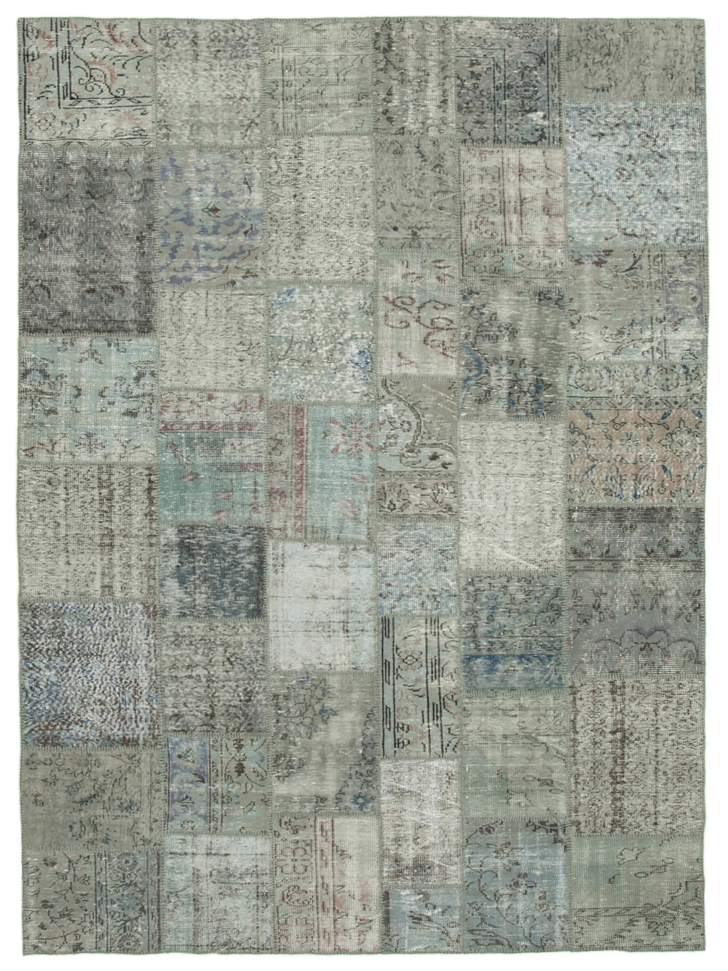 8x11 Grey Patchwork Rug- 31292