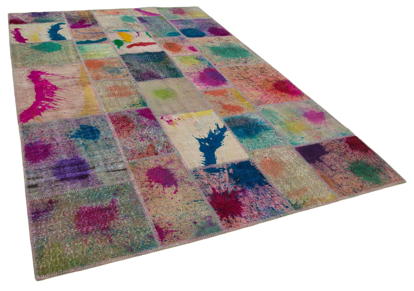 7x10 Multicolor Patchwork Rug - 31354