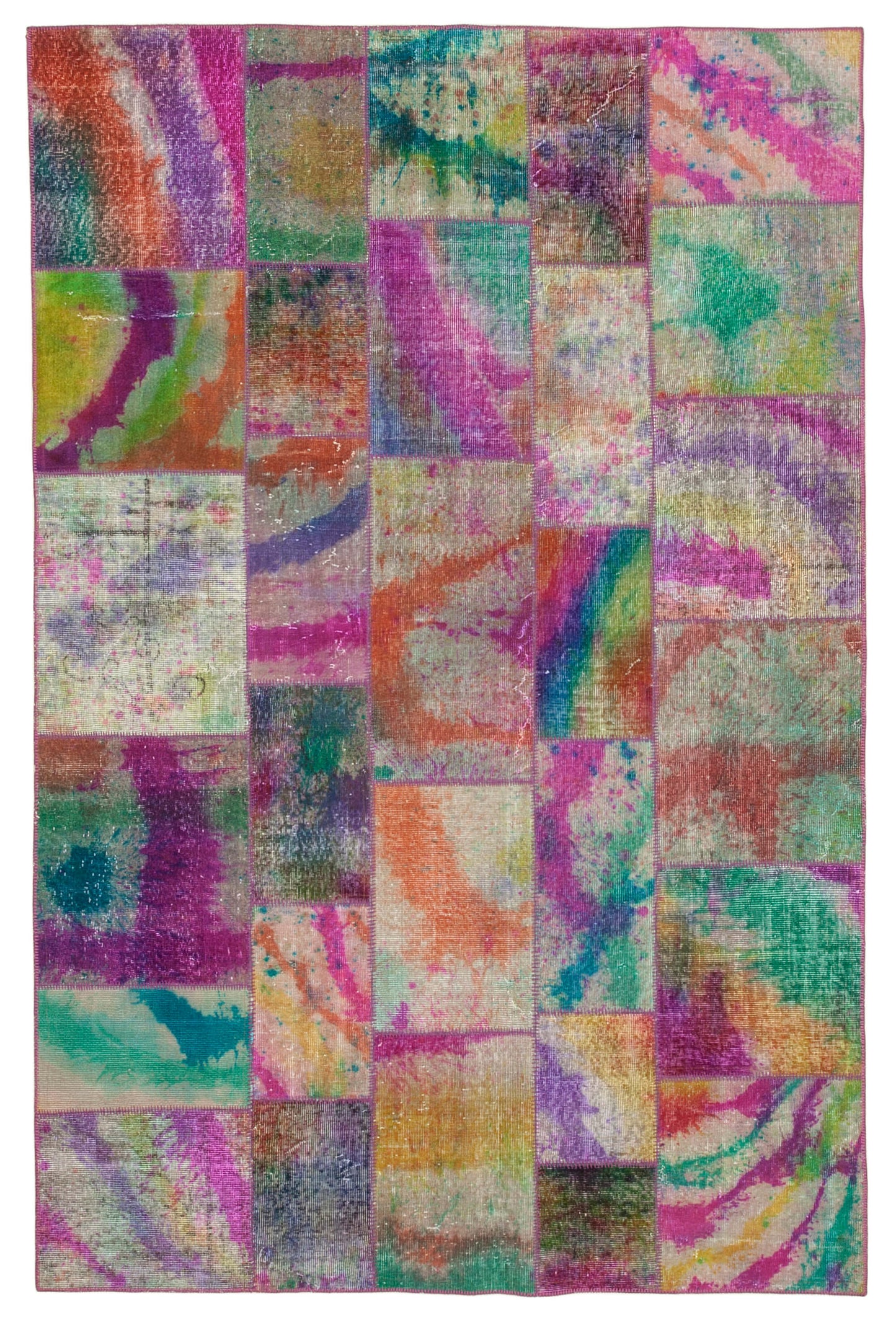7x10 Multicolor Patchwork Rug - 31367