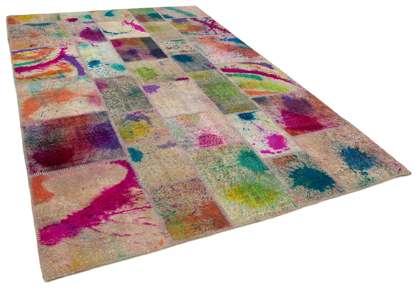 7x10 Multicolor Patchwork Rug - 31383