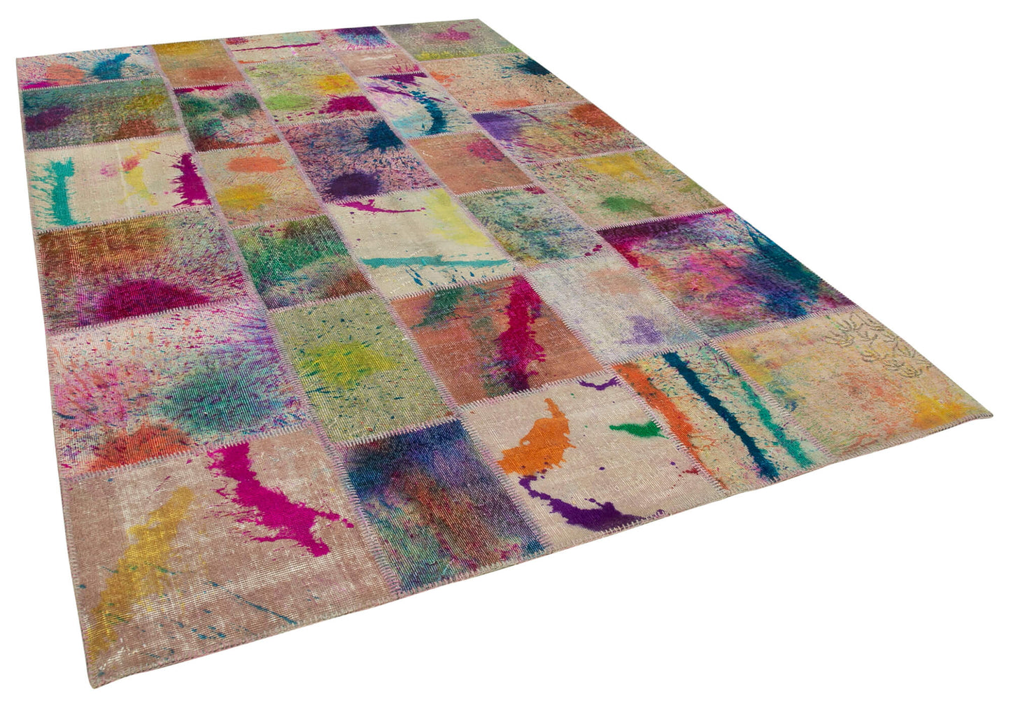 7x10 Multicolor Patchwork Rug - 31406