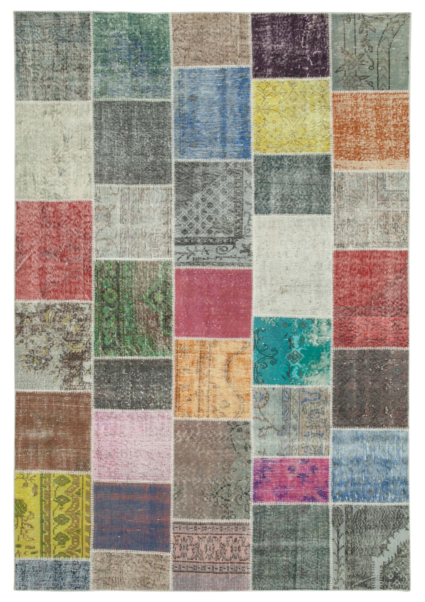 7x10 Multicolor Patchwork Rug - 31444