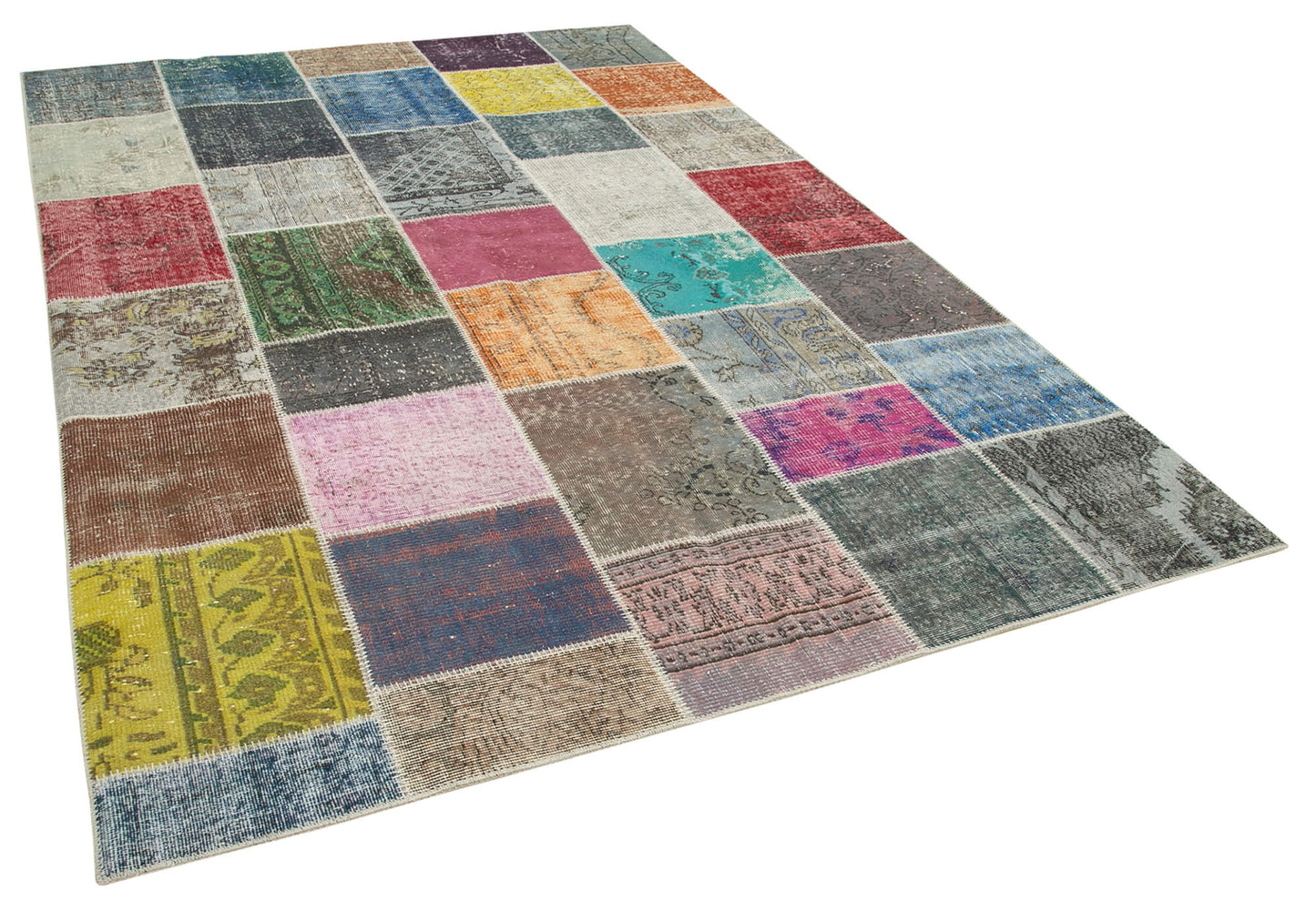 7x10 Multicolor Patchwork Rug - 31444