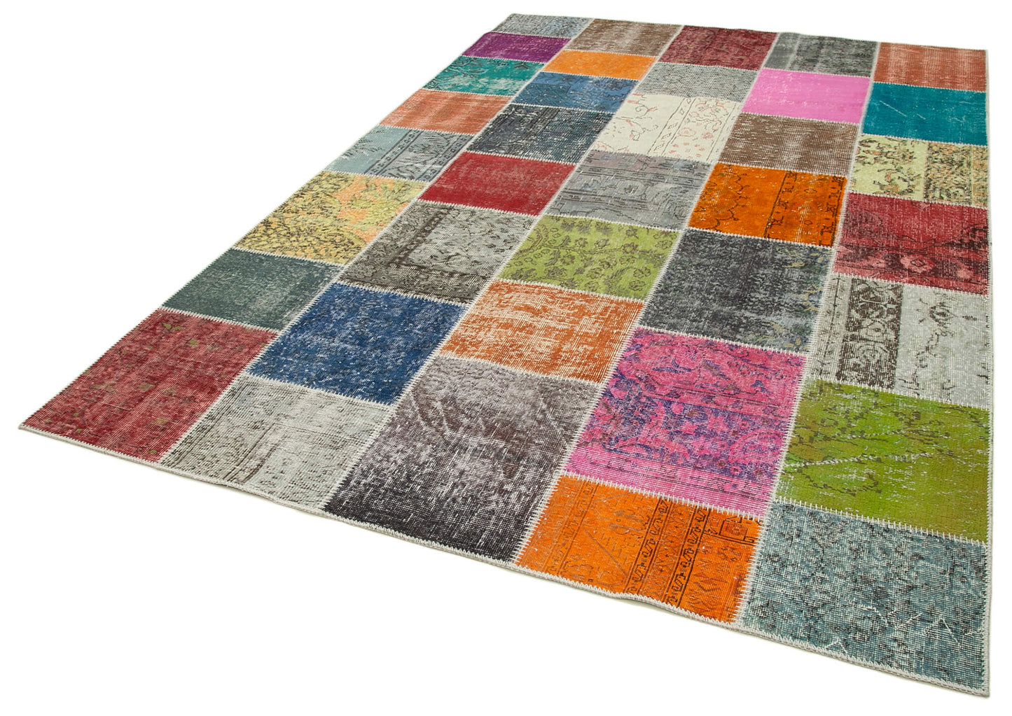 7x10 Multicolor Patchwork Rug - 31471