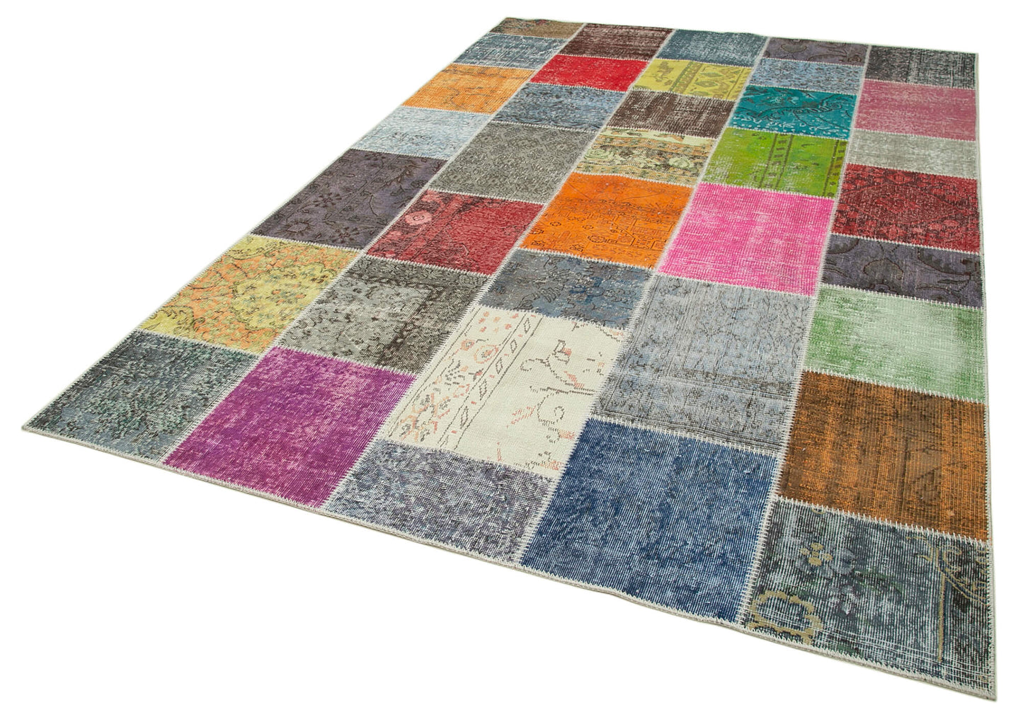 7x10 Multicolor Patchwork Rug - 31478