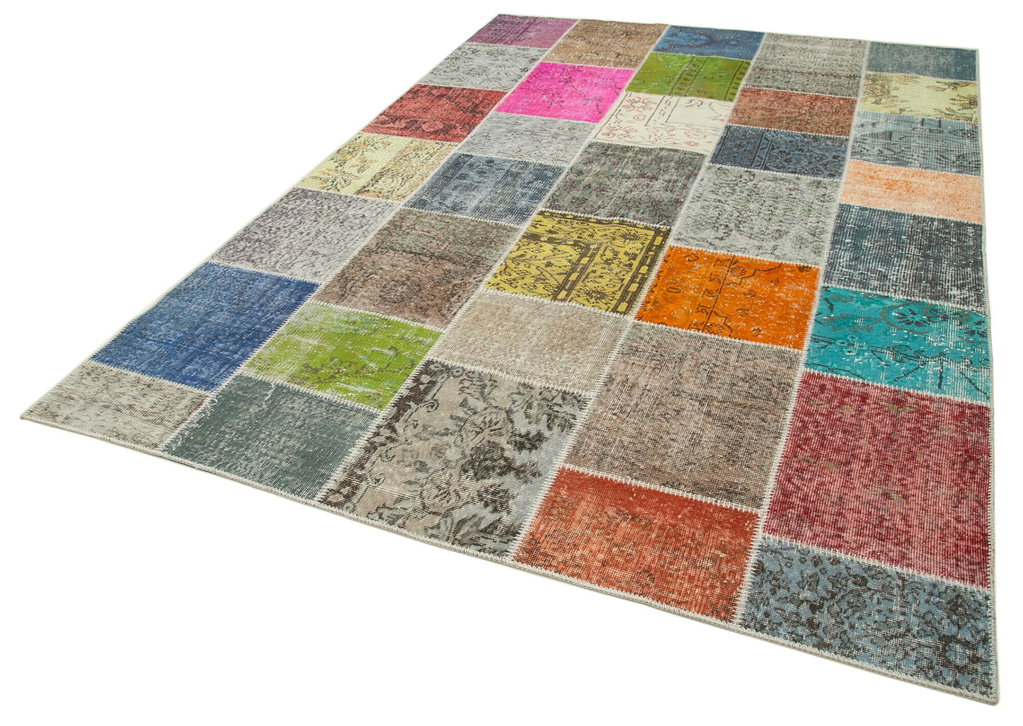 7x10 Multicolor Patchwork Rug - 31485
