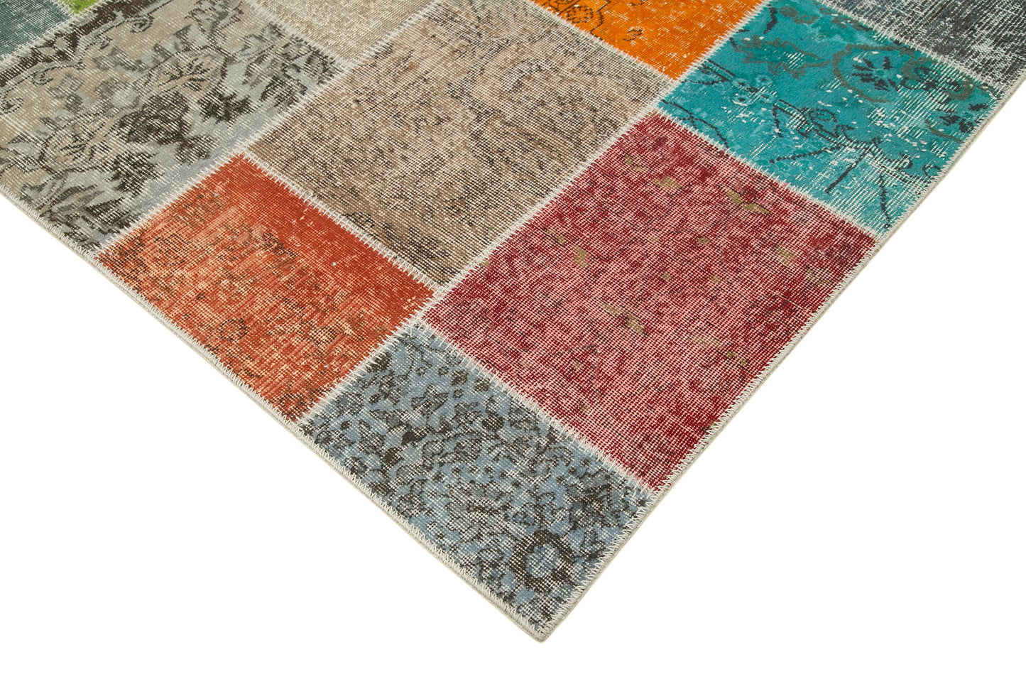 7x10 Multicolor Patchwork Rug - 31485