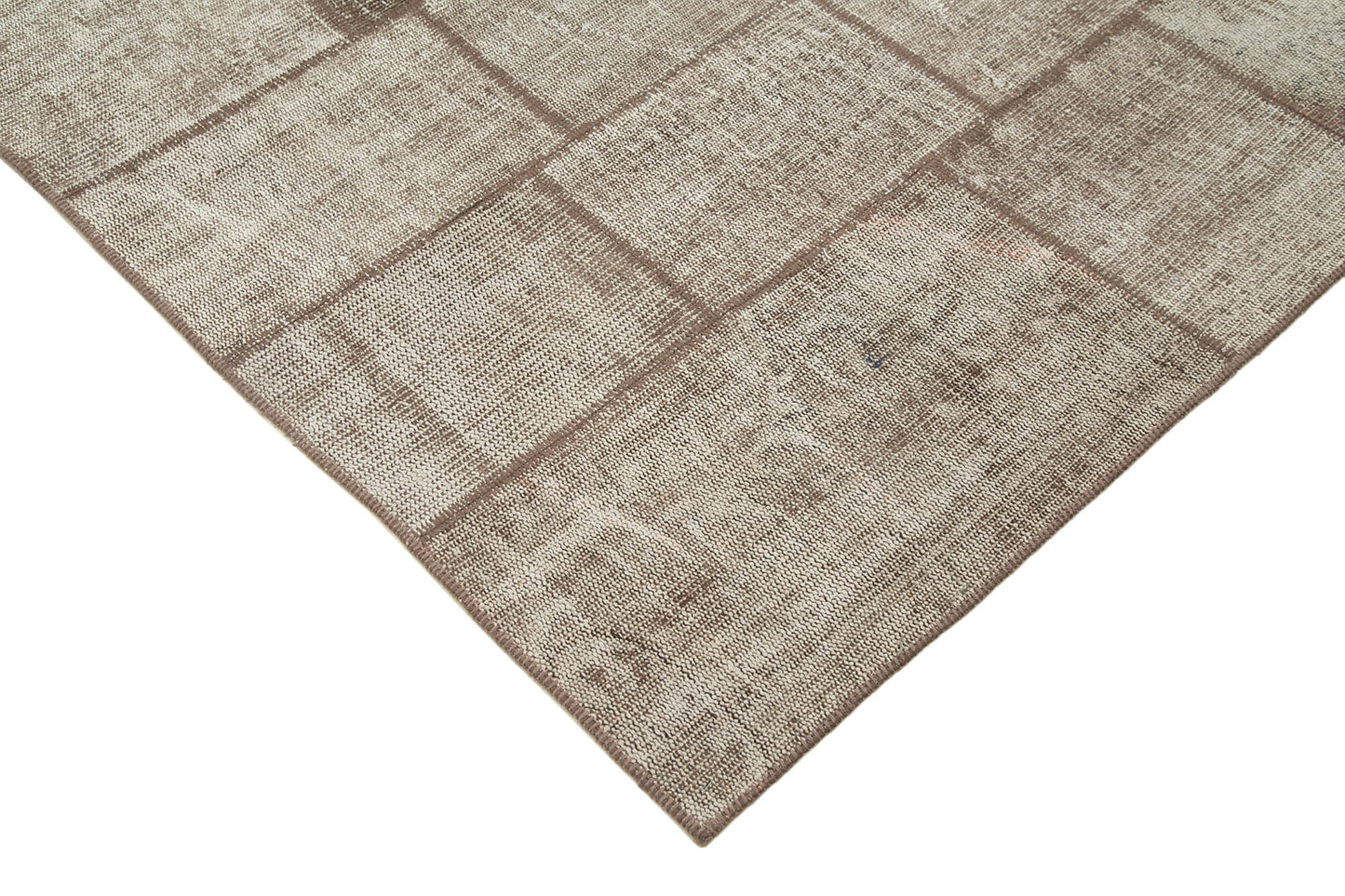 7x10 Brown Patchwork Rug - 31517