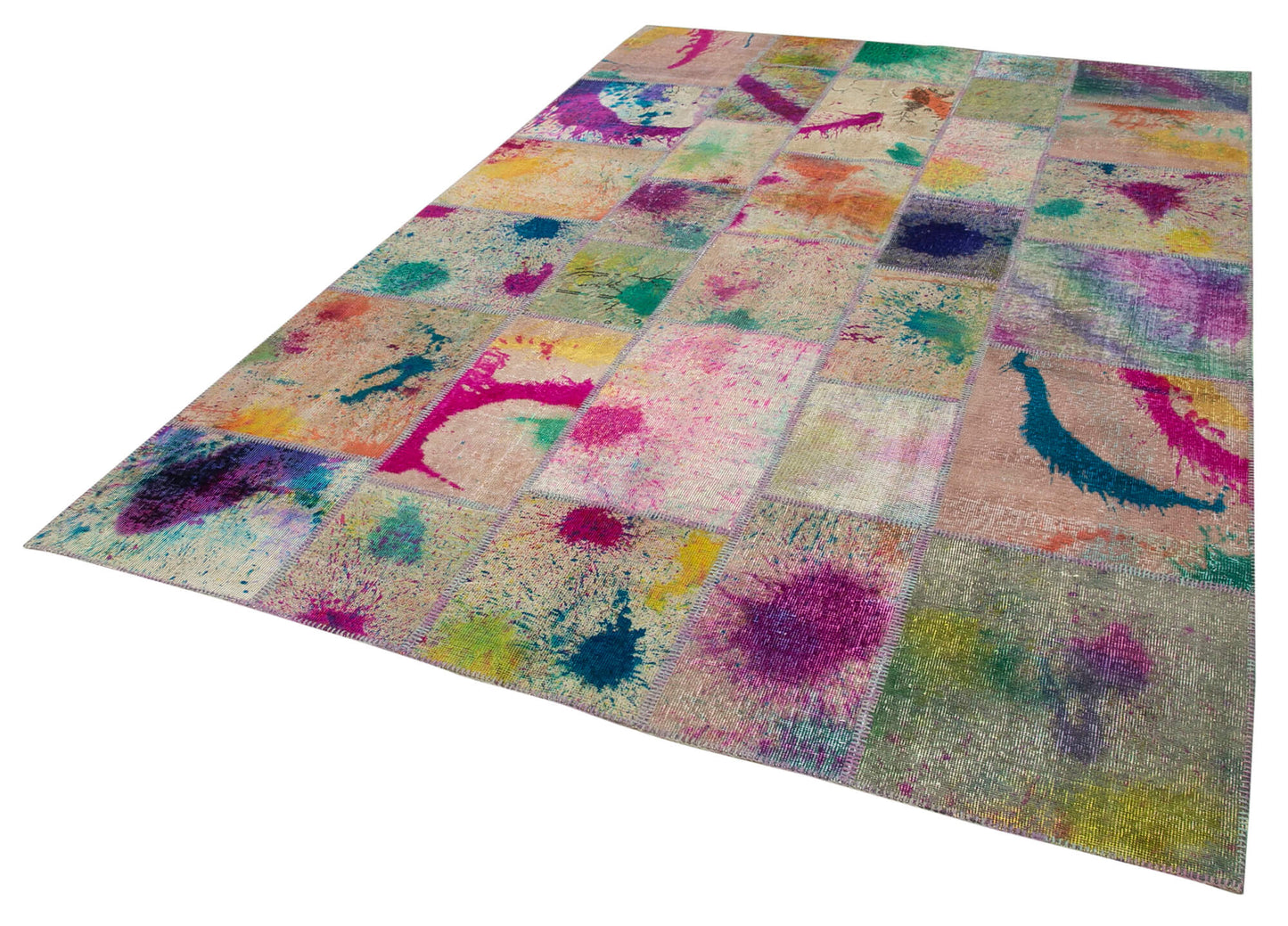 7x10 Multicolor Patchwork Rug - 31554