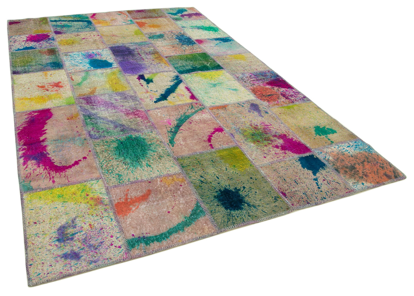7x10 Multicolor Patchwork Rug - 31575