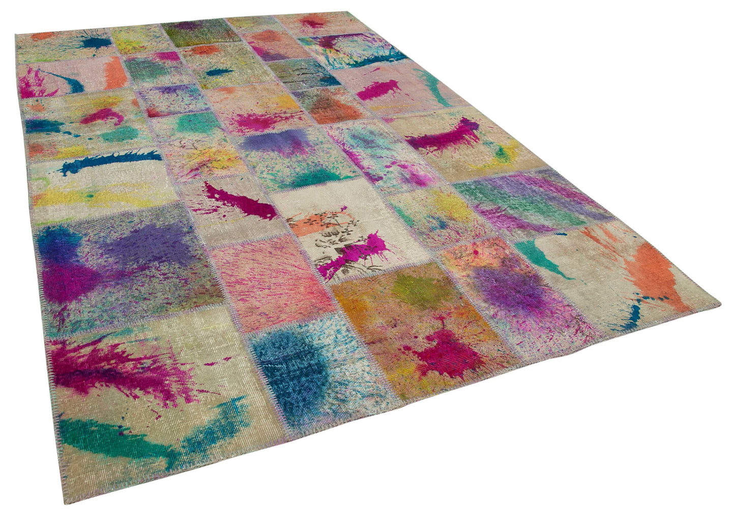 7x10 Multicolor Patchwork Rug - 31594