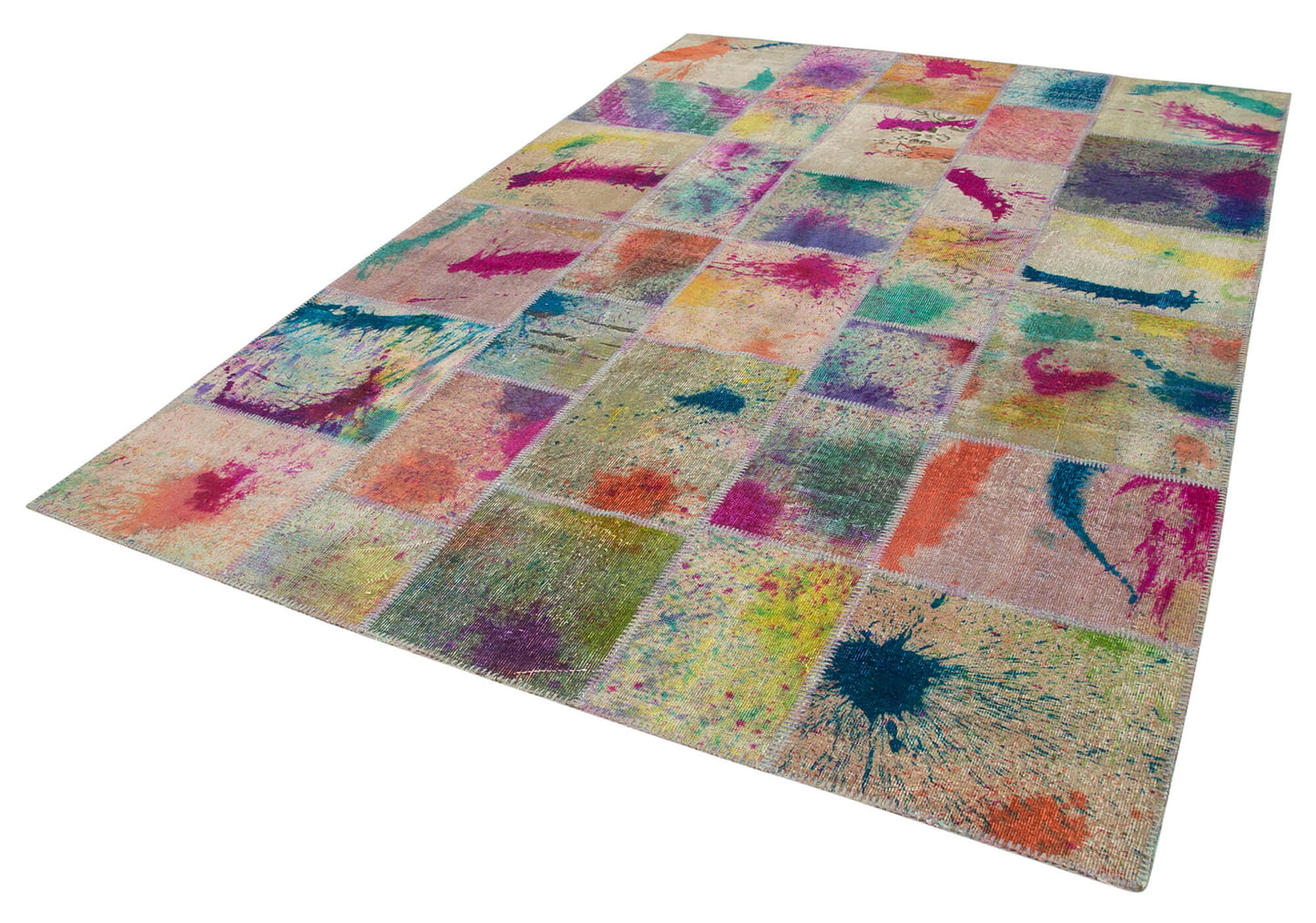 7x10 Multicolor Patchwork Rug - 31594