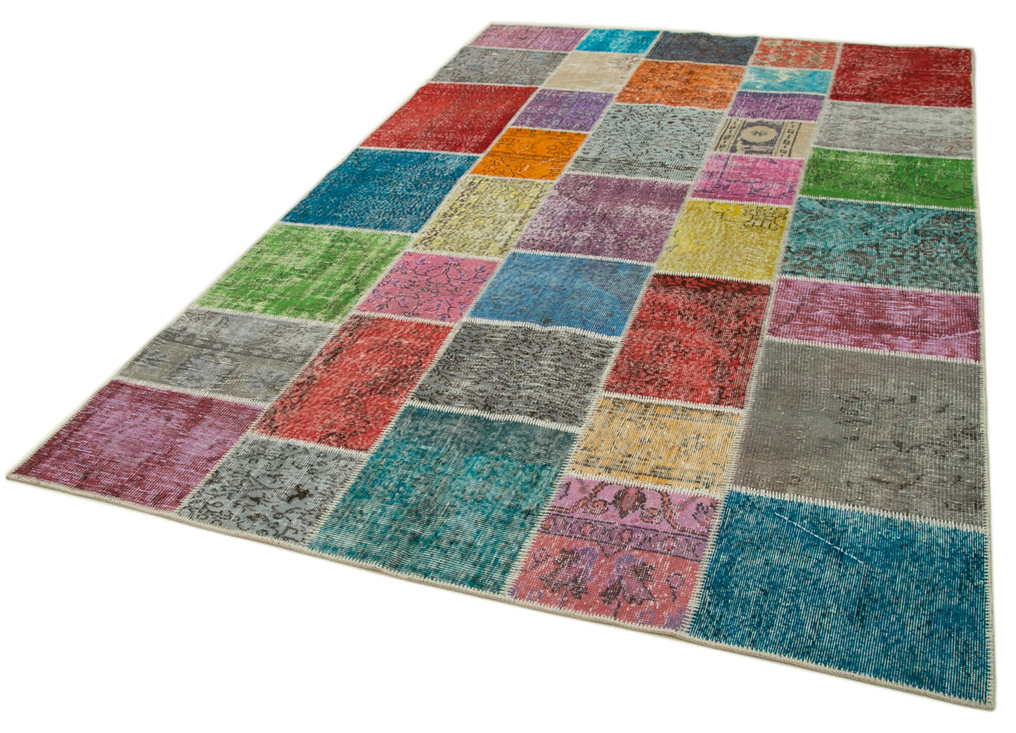7x10 Multicolor Patchwork Rug - 31608