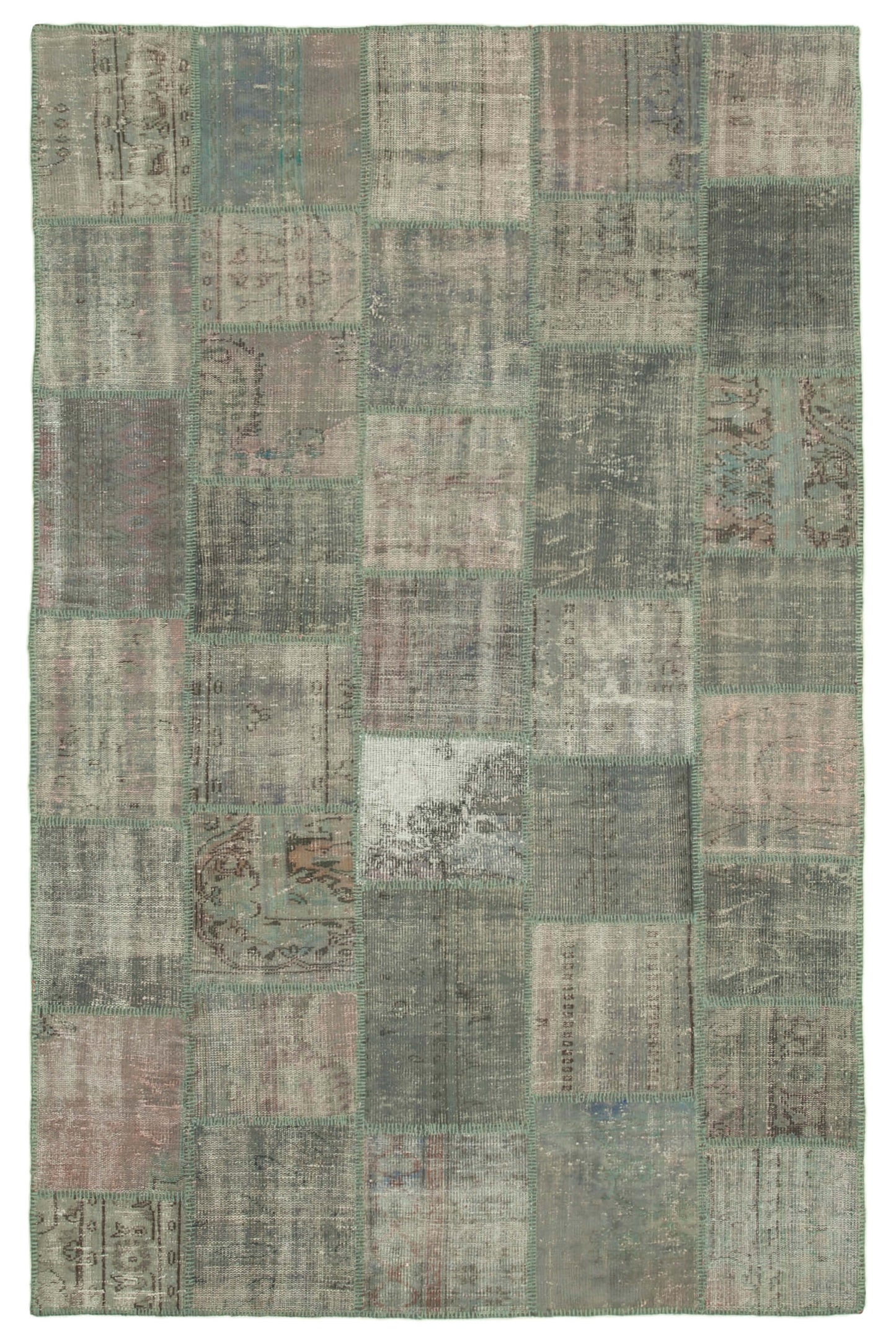 6x10 Grey Patchwork Rug - 31617