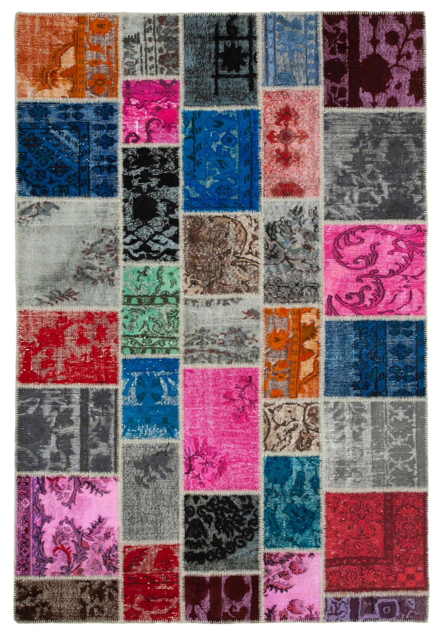 7x10 Multicolor Patchwork Rug - 31620