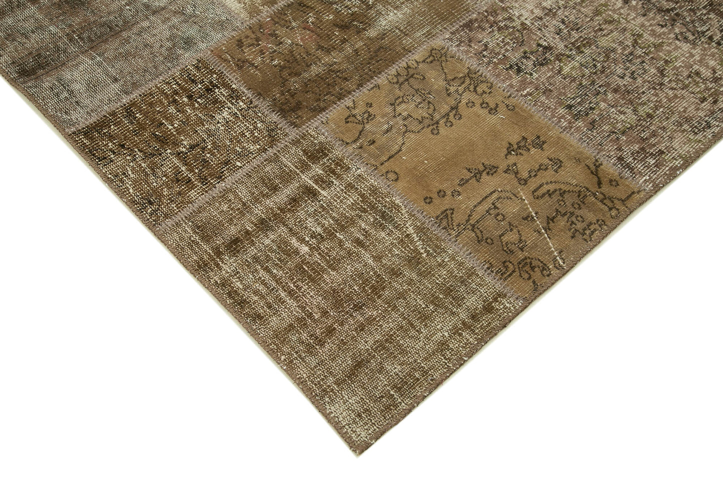 6x10 Brown Patchwork Rug - 31625